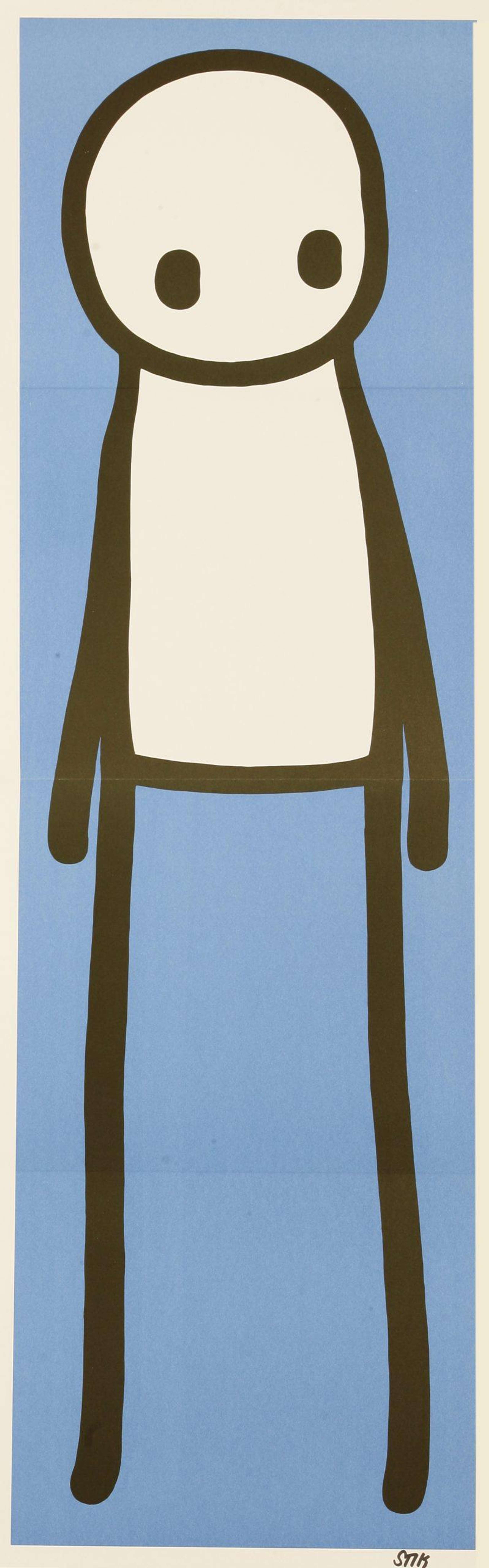 Standing Figure (blue) - Signed Print by Stik 2015 - MyArtBroker