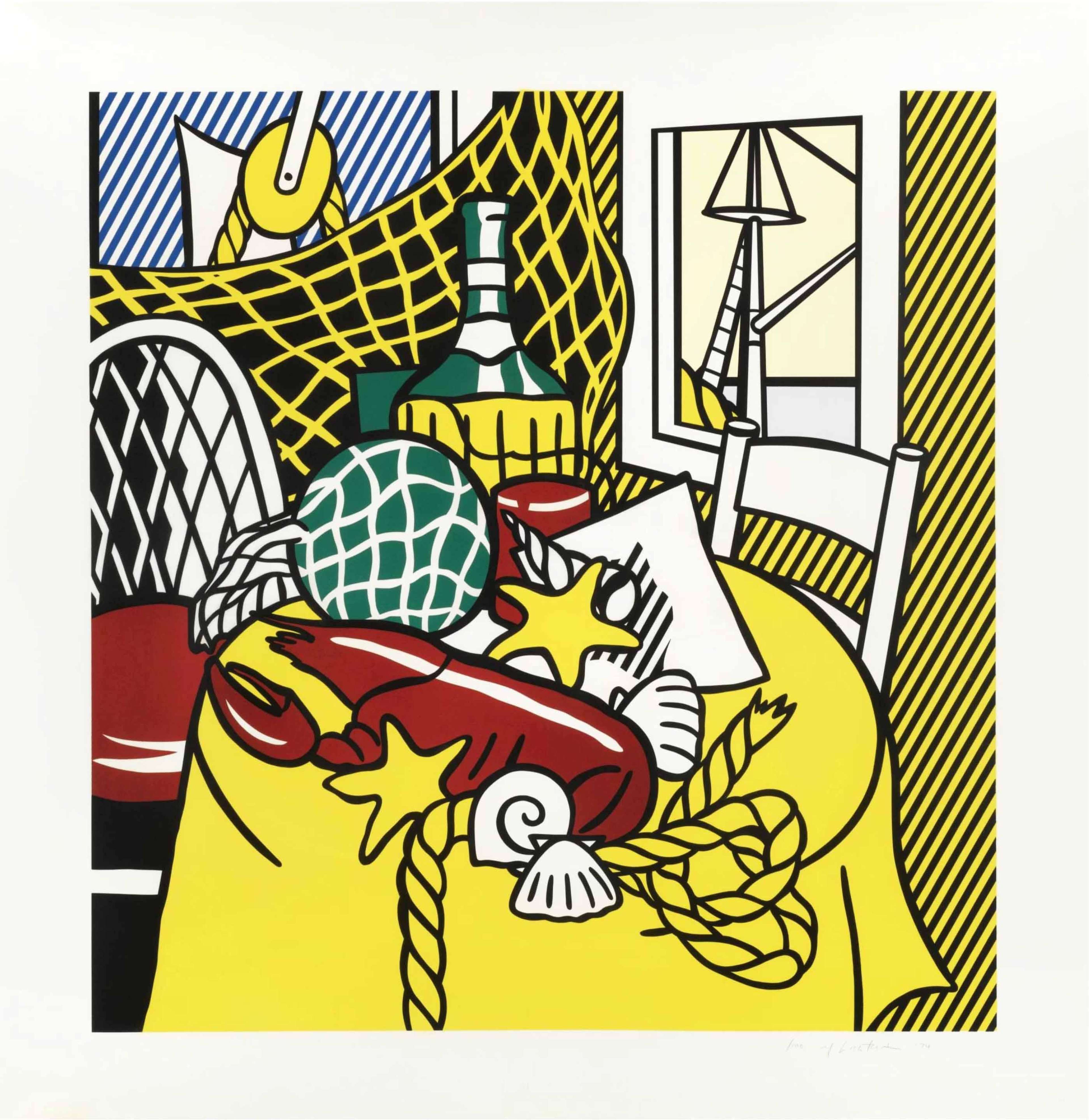 Still Life With Lobster - Signed Print by Roy Lichtenstein 1974 - MyArtBroker