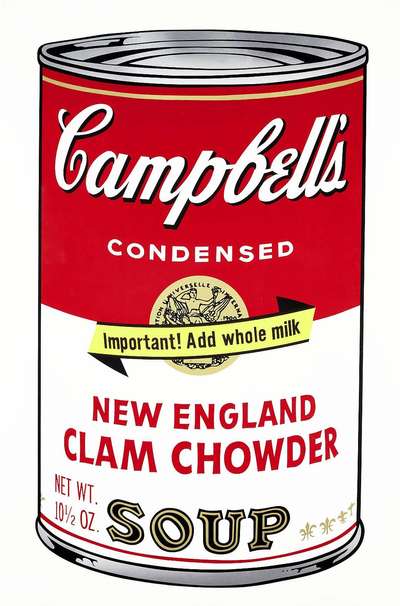 Campbell's Soup II, New England Clam Chowder (F. & S. II.57) - Signed Print by Andy Warhol 1969 - MyArtBroker