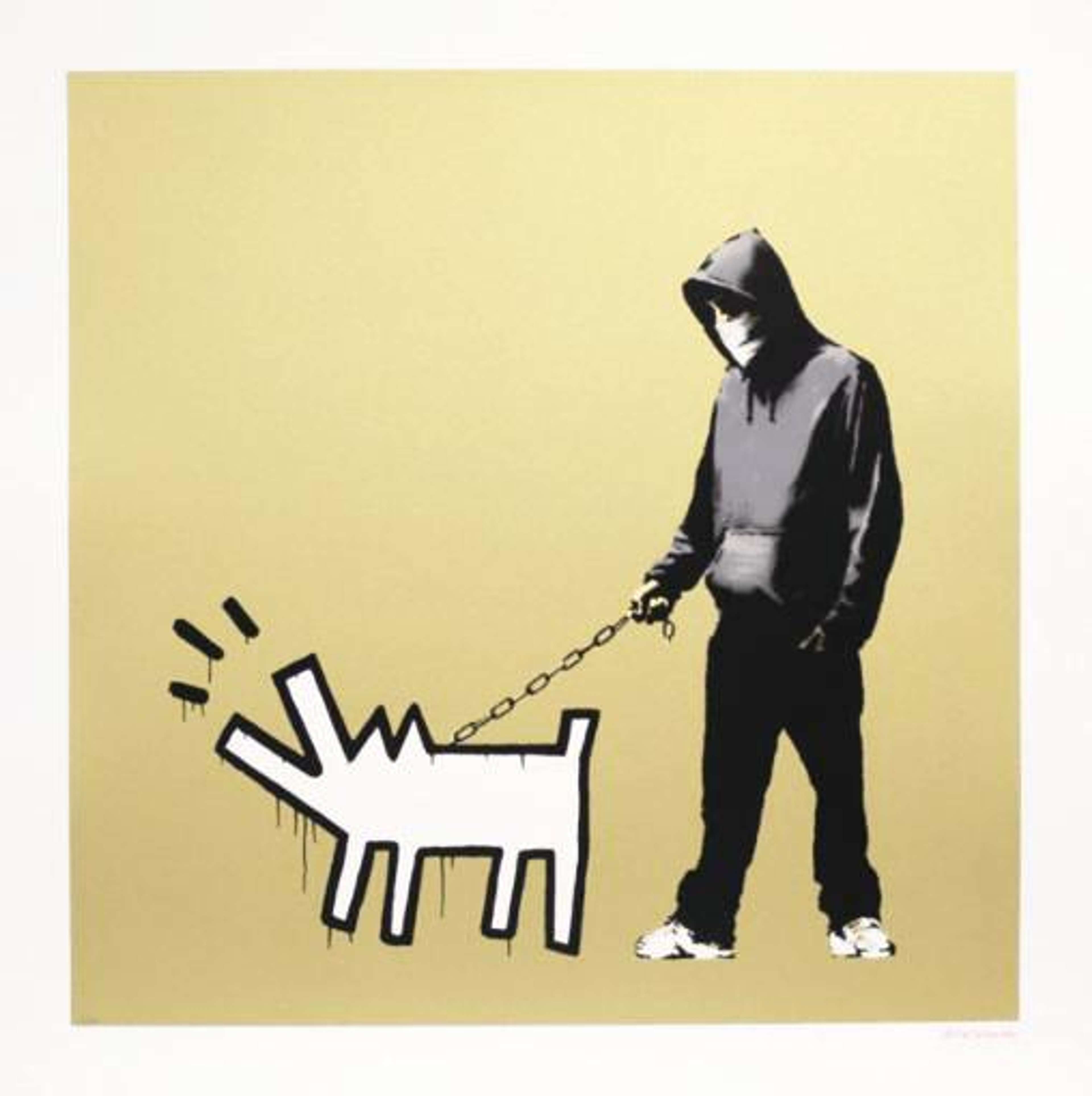 Choose Your Weapon (gold) - Signed Print by Banksy 2010 - MyArtBroker