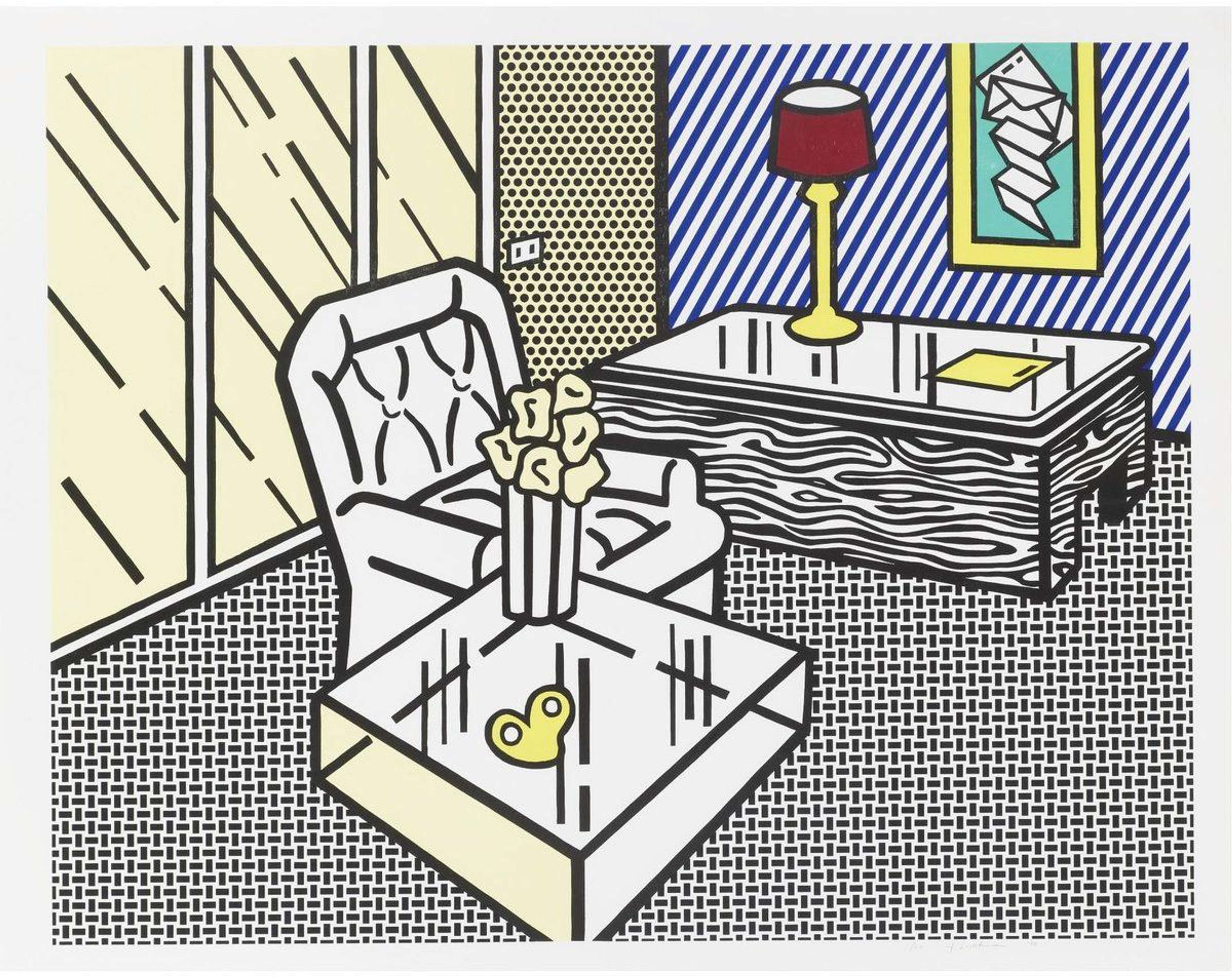 The Den - Signed Mixed Media by Roy Lichtenstein 1990 - MyArtBroker