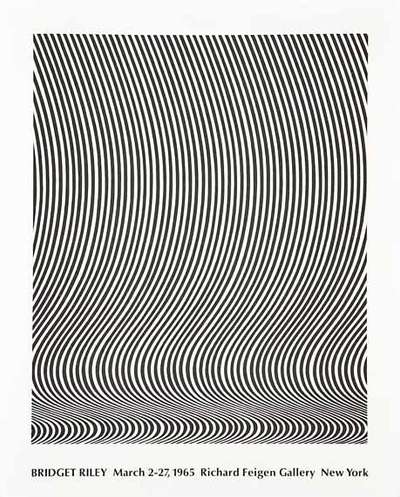 Exhibition At Richard Feigen Gallery, New York - Signed Print by Bridget Riley 1965 - MyArtBroker