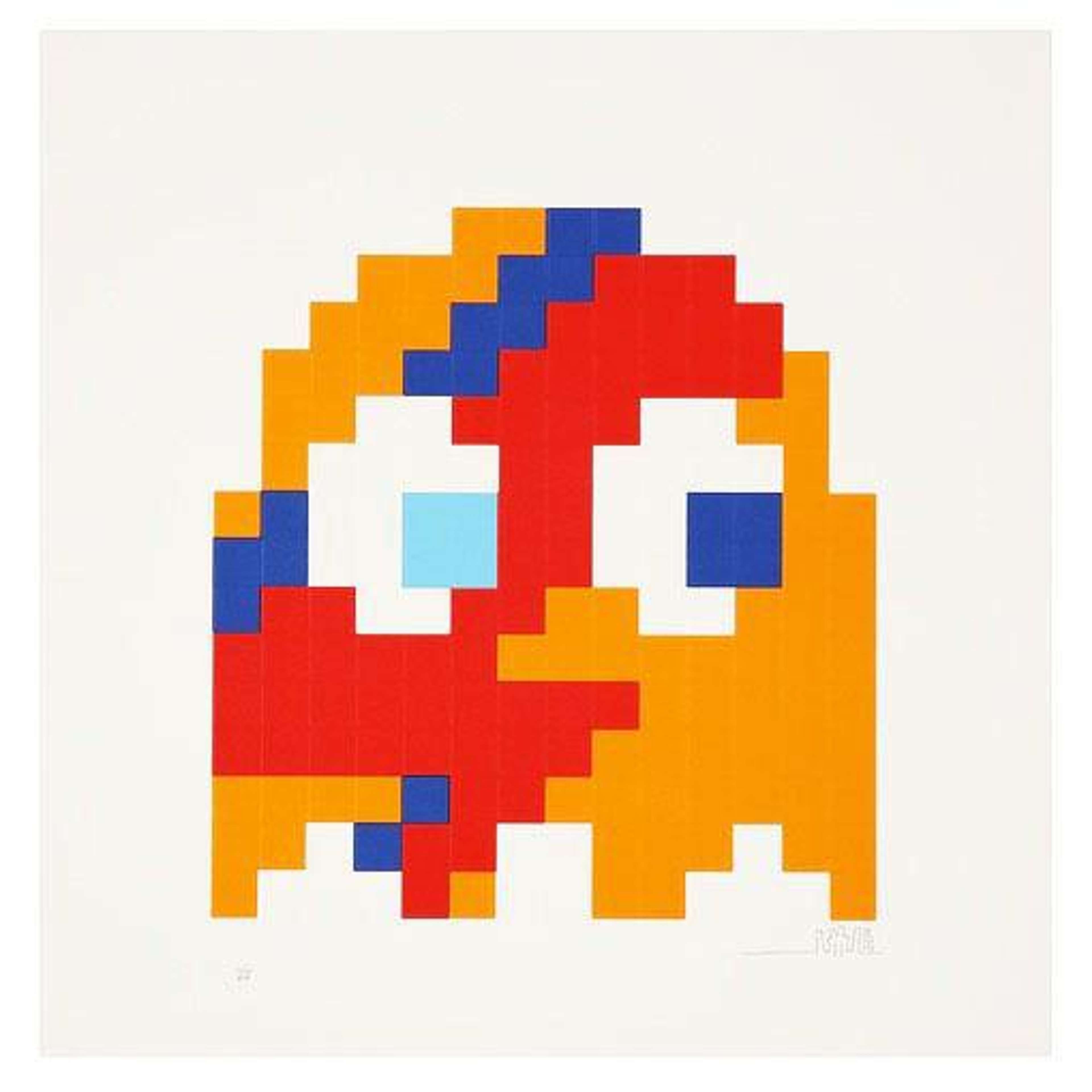 Aladdin Sane (orange) - Signed Print by Invader 2014 - MyArtBroker