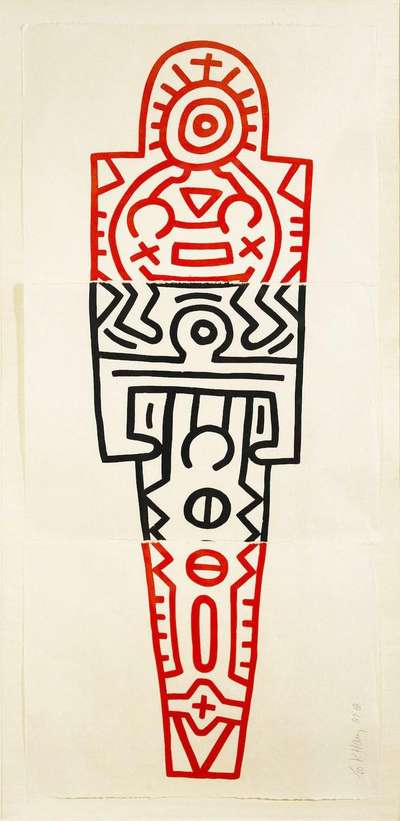 Totem - Signed Print by Keith Haring 1989 - MyArtBroker