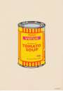 Banksy: Soup Can (banana, orange and hot pink) - Signed Print