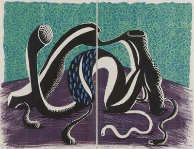 Extending February (diptych) - Signed Print by David Hockney 1990 - MyArtBroker