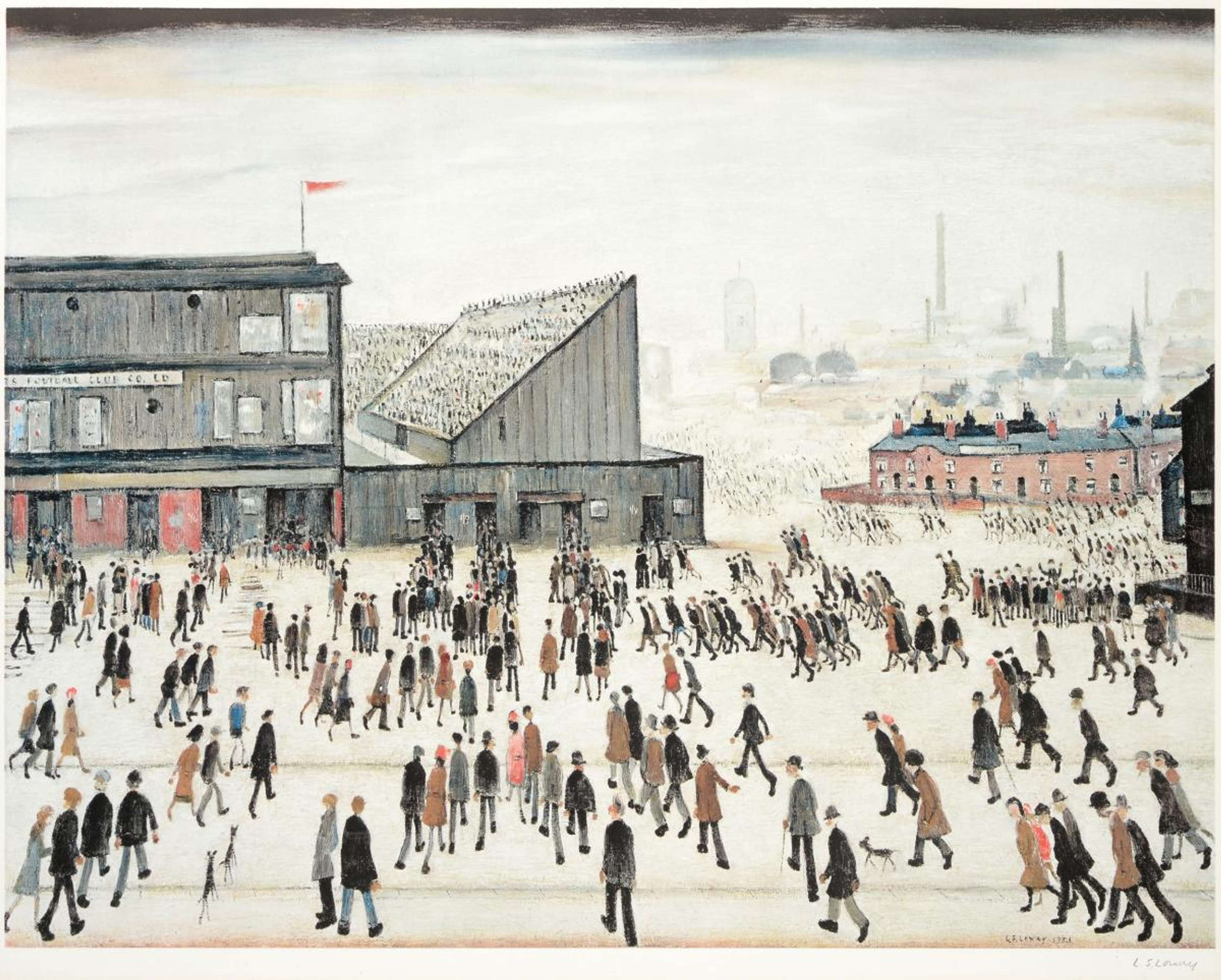 Going To The Match by L S Lowry