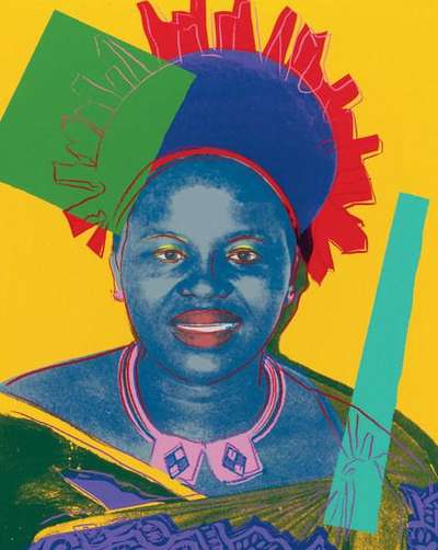 Queen Ntombi Twala Of Swaziland Royal Edition (F. & S. II.348A) - Signed Print by Andy Warhol 1985 - MyArtBroker