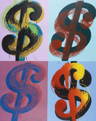 Dollar Sign Quad (F. & S. II.283) - Signed Print by Andy Warhol 1982 - MyArtBroker