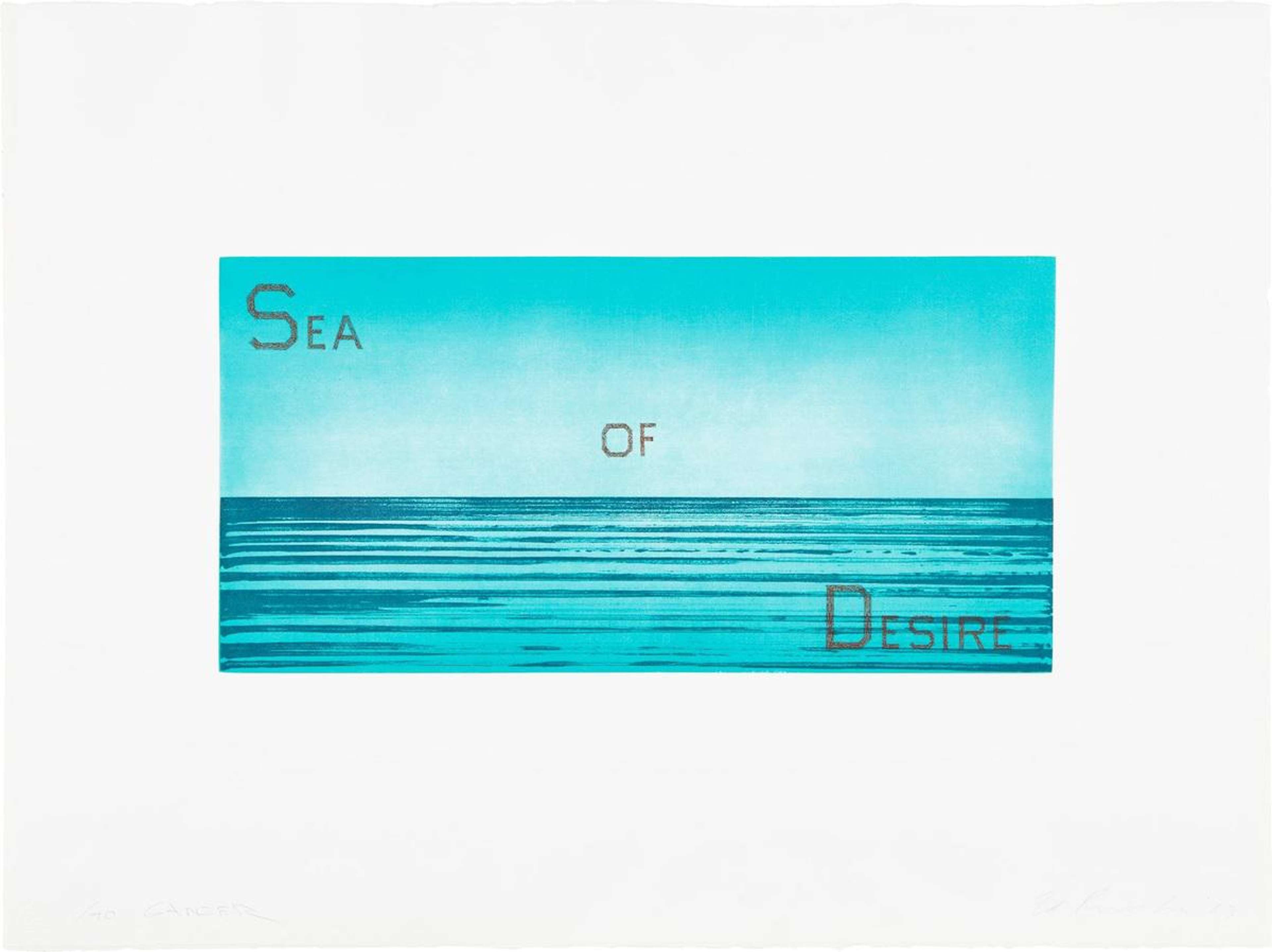 Sea Of Desire - Signed Print by Ed Ruscha 1983 - MyArtBroker