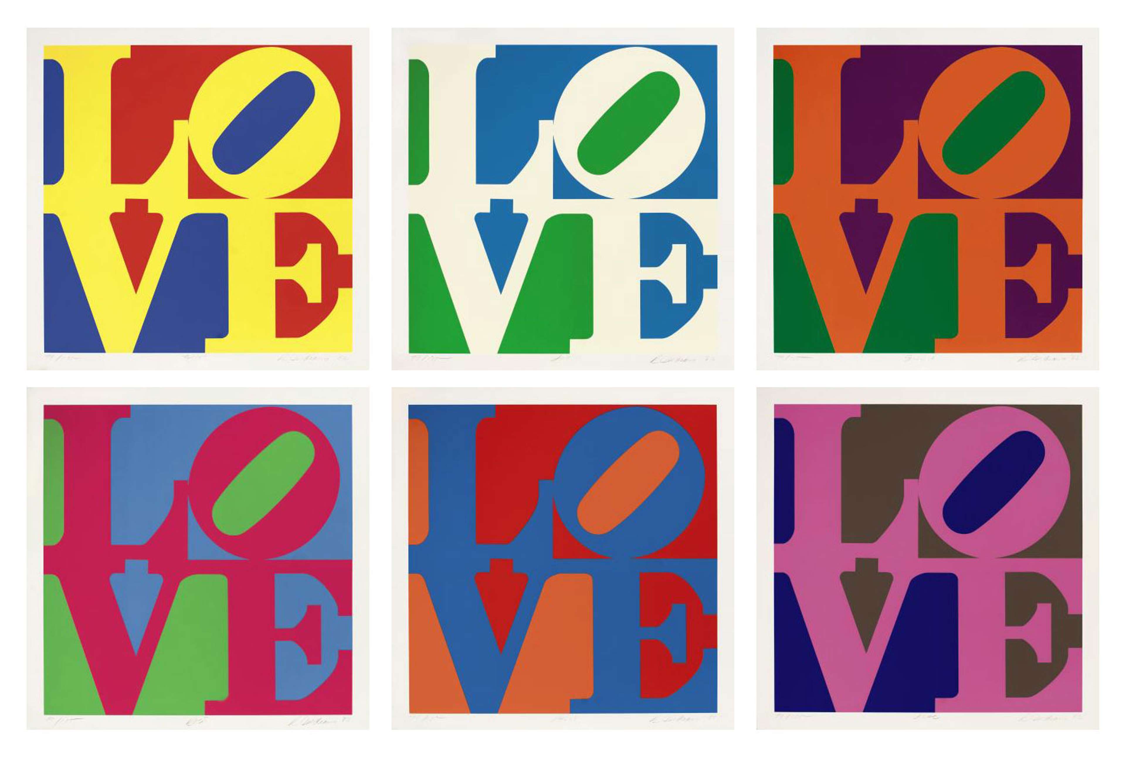 A Garden Of Love (complete set) - Signed Print by Robert Indiana 1982 - MyArtBroker