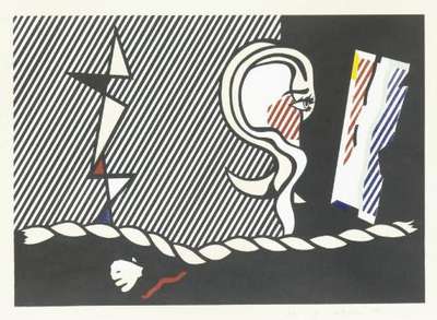 Figures With Rope - Signed Print by Roy Lichtenstein 1978 - MyArtBroker