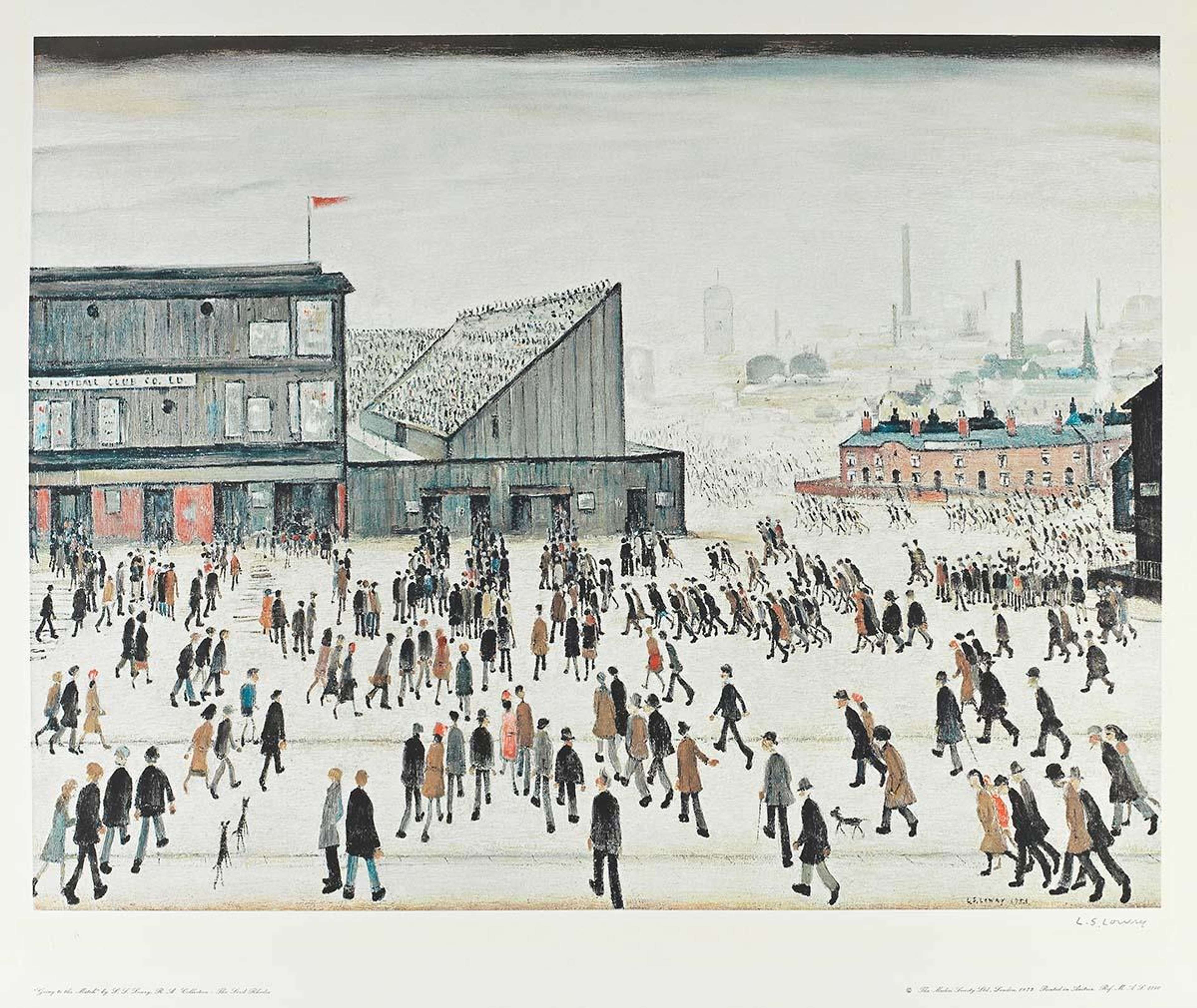 Going To The Match by L S Lowry