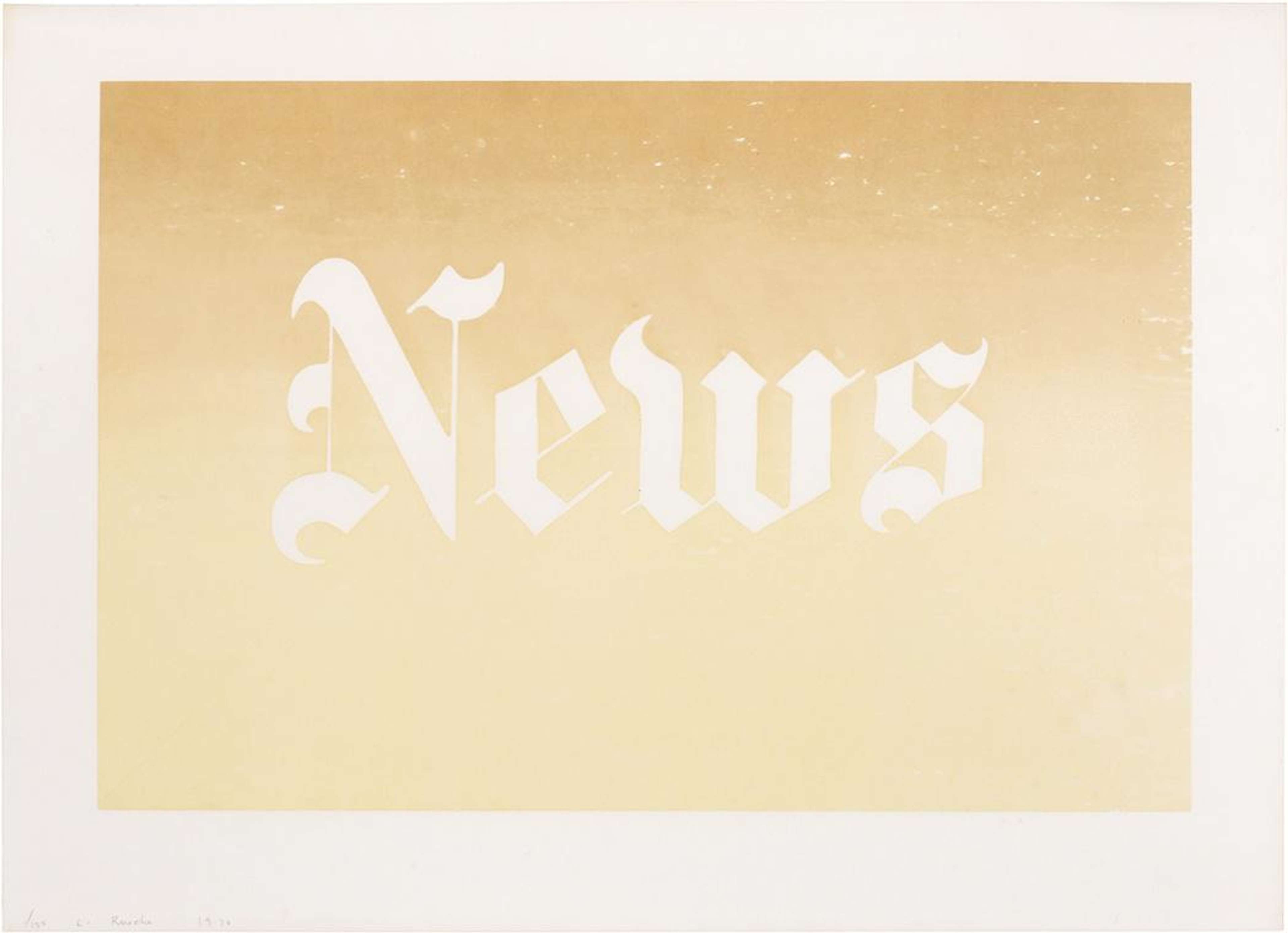 News - Signed Print by Ed Ruscha 1970 - MyArtBroker