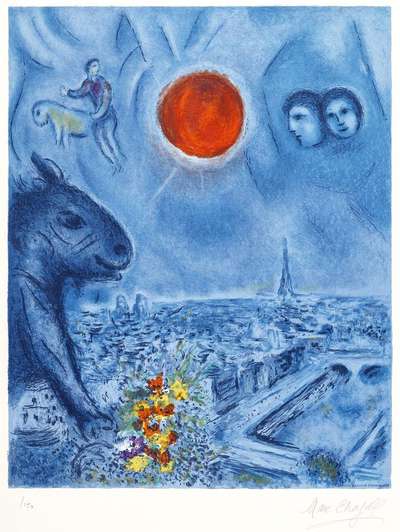 Le Soleil De Paris - Signed Print by Marc Chagall 1977 - MyArtBroker