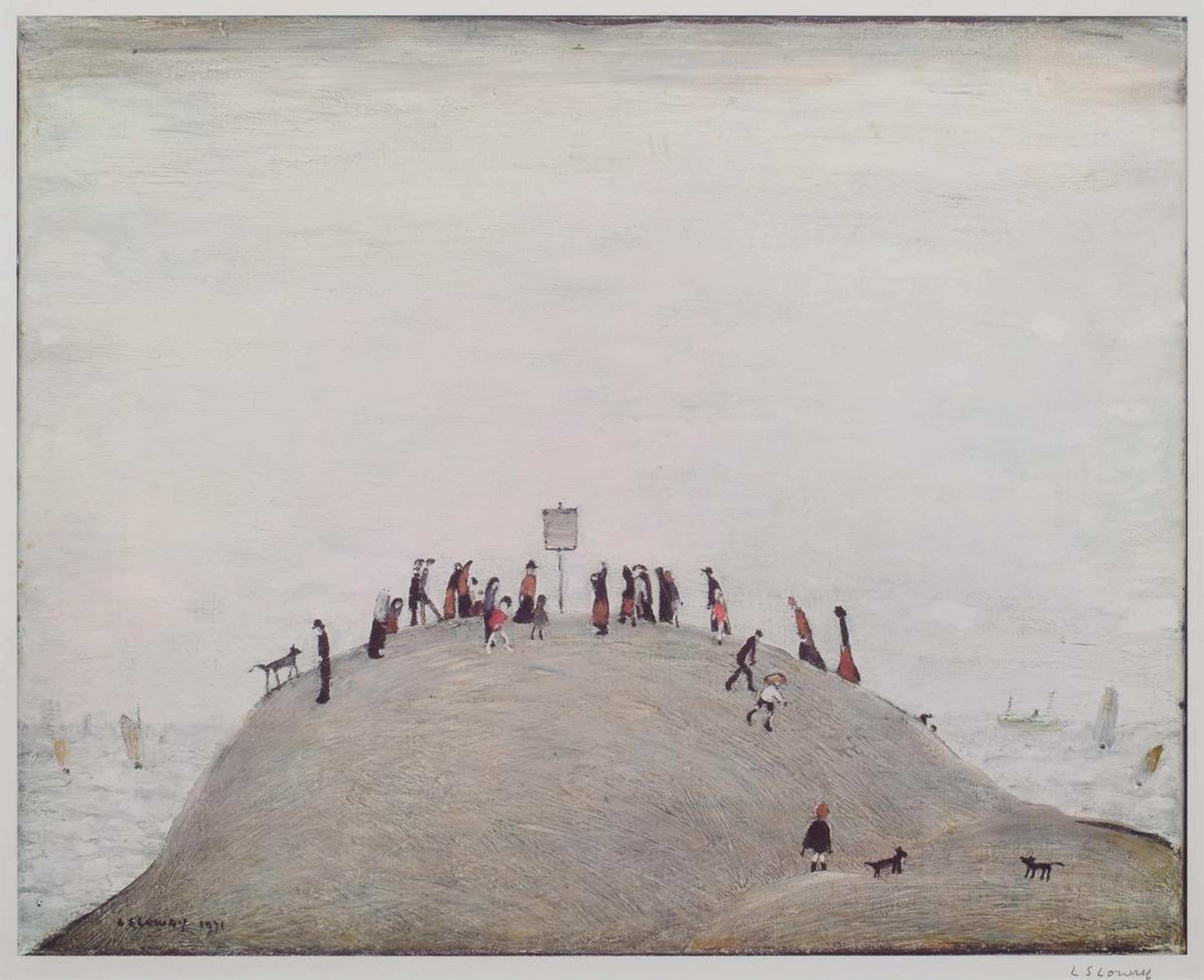 The Notice Board - Signed Print by L. S. Lowry 1975 - MyArtBroker