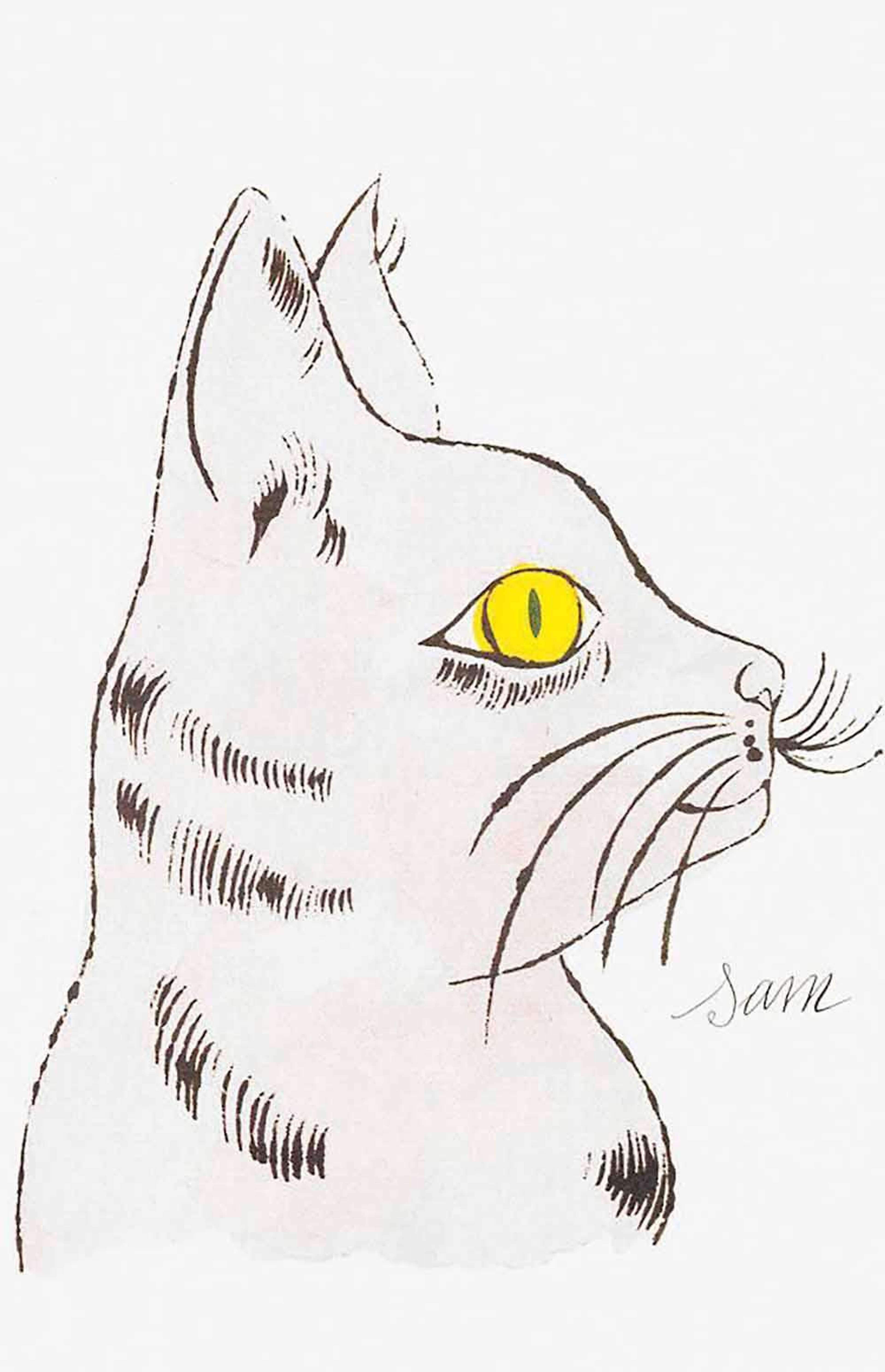 Cats Named Sam IV 57 - Unsigned Print by Andy Warhol 1954 - MyArtBroker