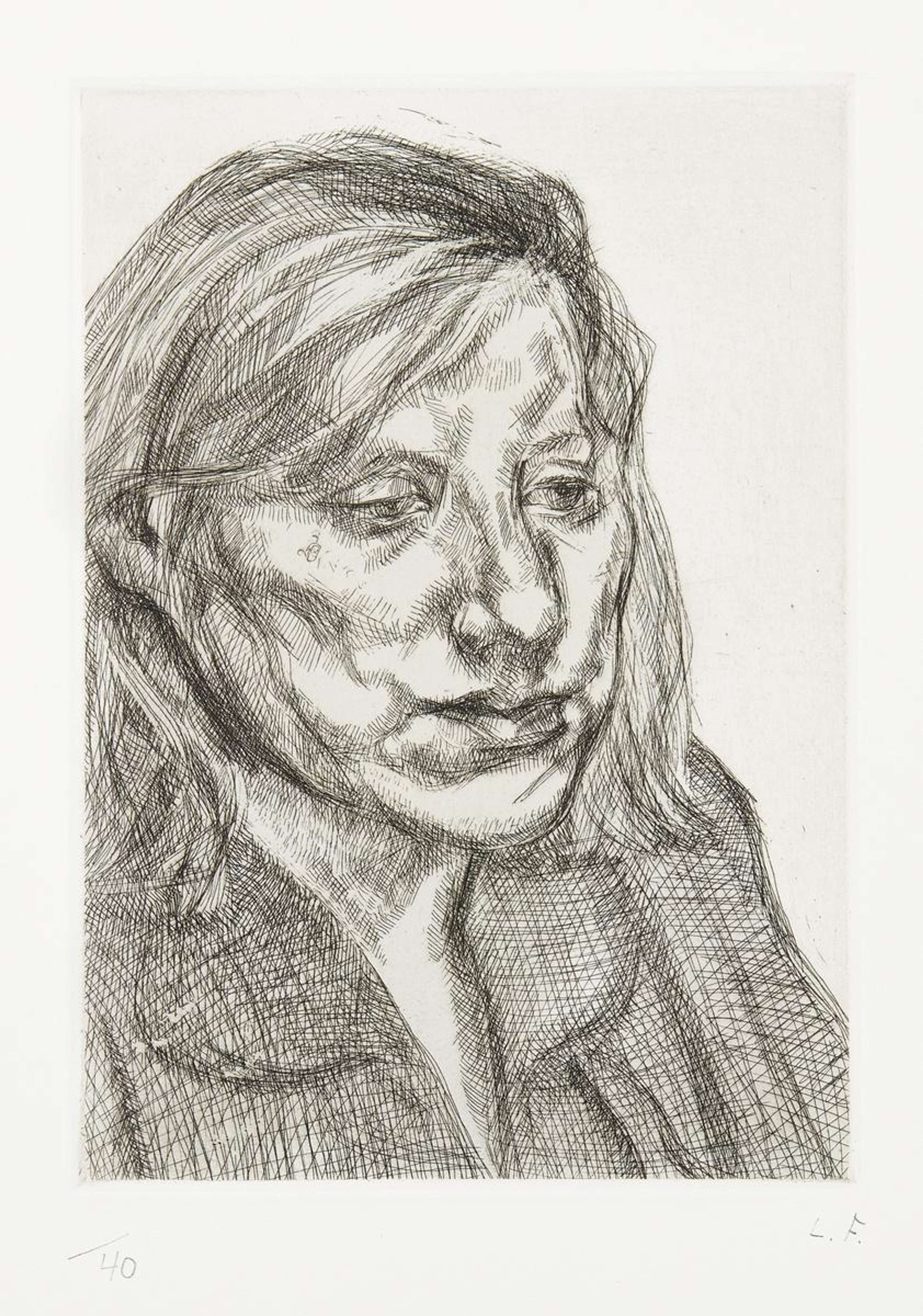 Head Of Ib - Signed Print by Lucian Freud 1988 - MyArtBroker