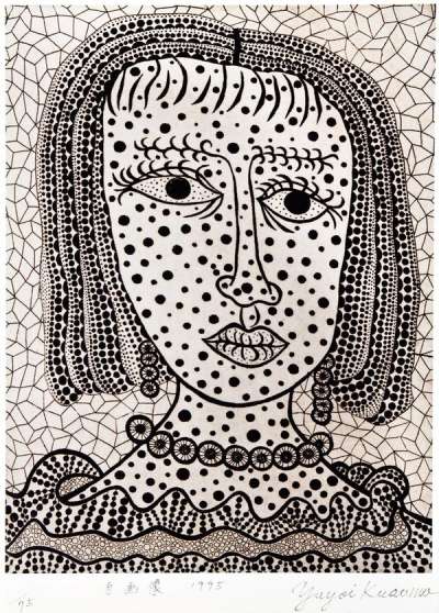 Self-portrait, Kusama 217 - Signed Print by Yayoi Kusama 1995 - MyArtBroker