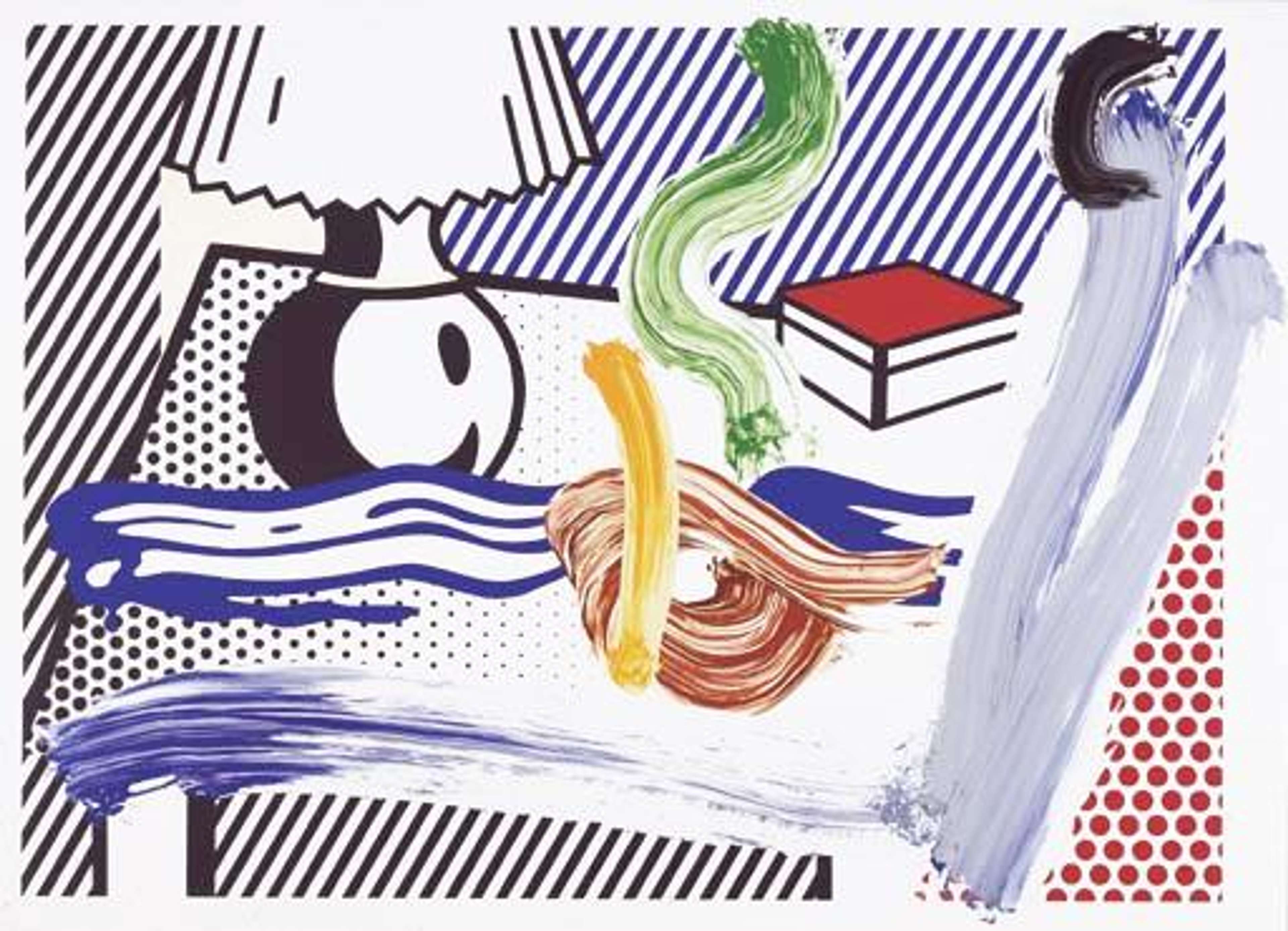 Brushstroke Still Life With Lamp - Signed Print by Roy Lichtenstein 1997 - MyArtBroker