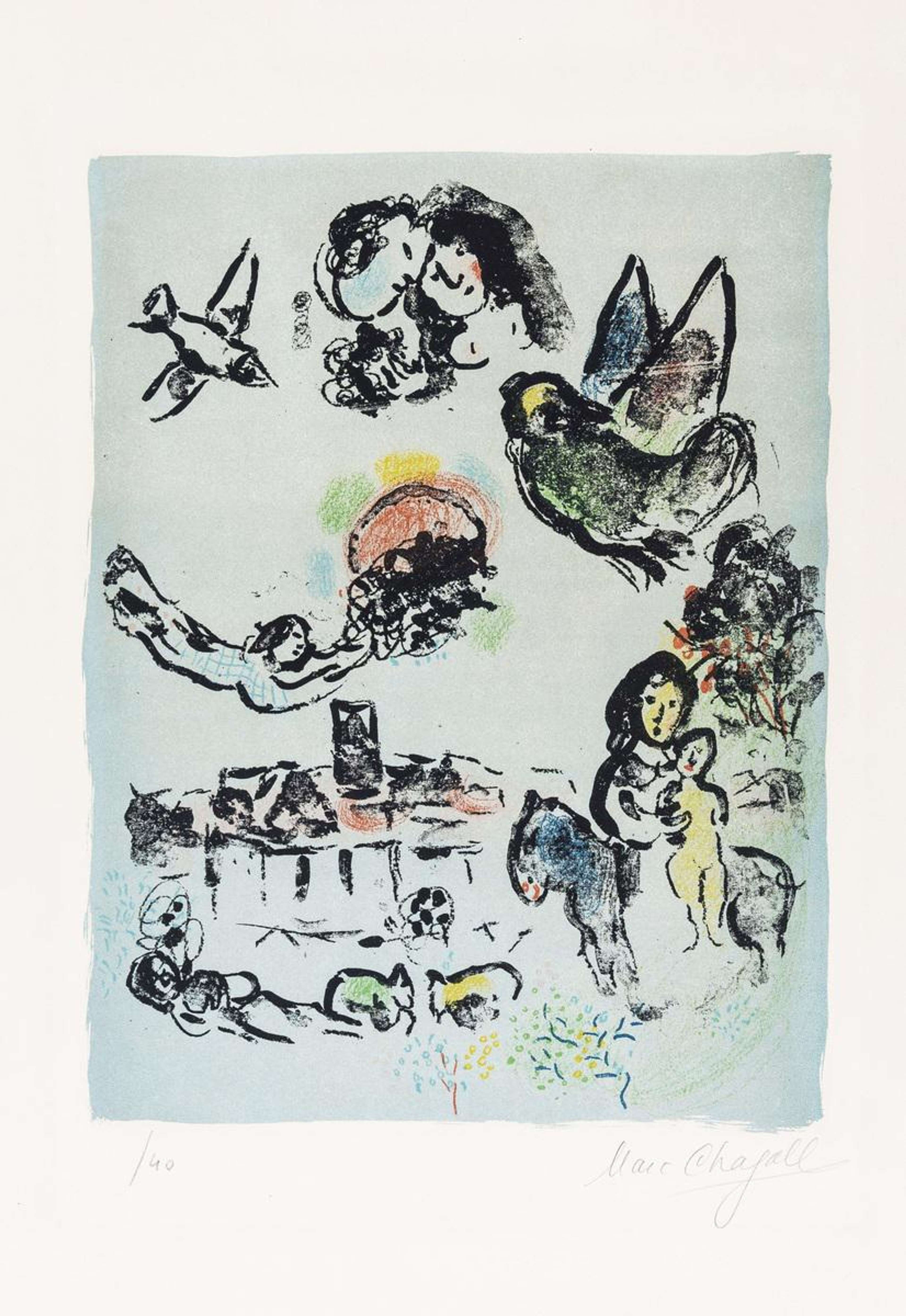 Nocturne à Vence - Signed Print by Marc Chagall 1963 - MyArtBroker