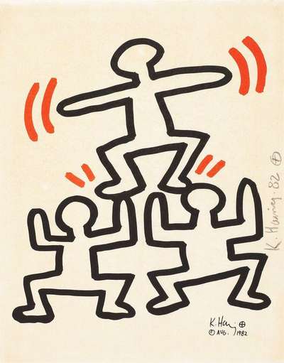 Bayer Suite 4 - Signed Print by Keith Haring 1982 - MyArtBroker