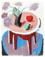 David Hockney: Flowers Apple And Pear On Table - Signed Print