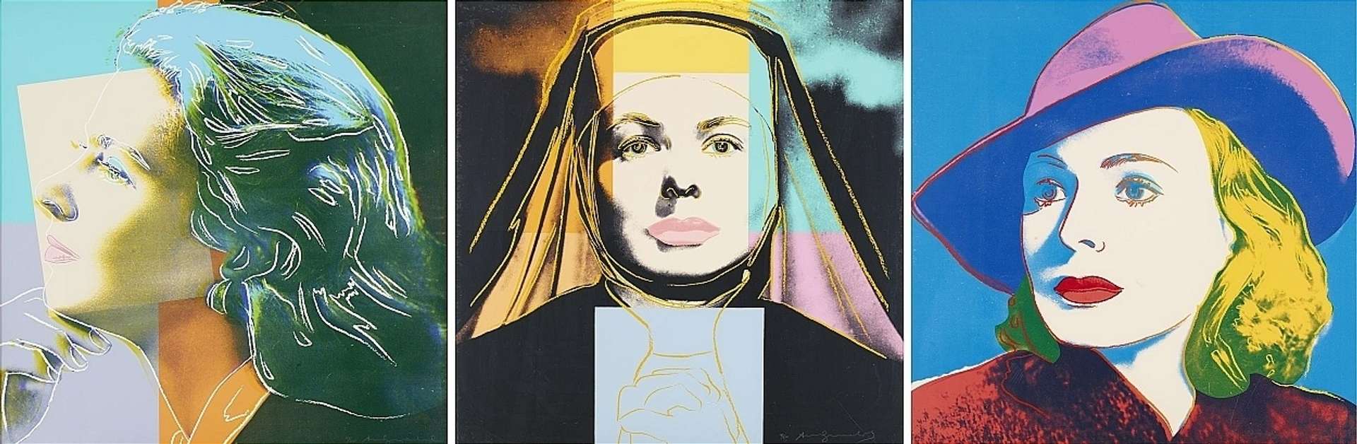 Ingrid Bergman Complete Set (FS II.313-315) by Andy Warhol