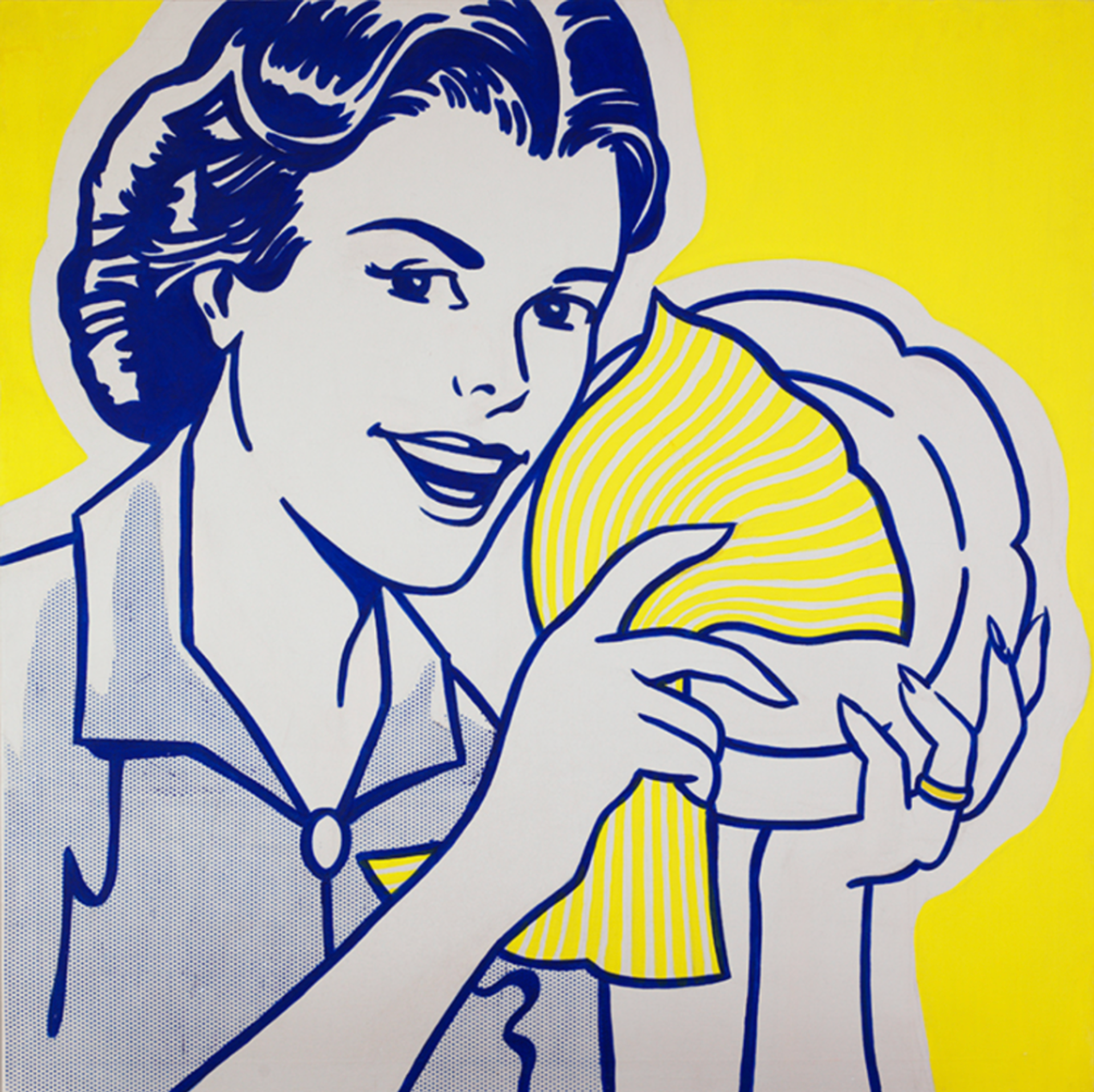 Woman With Dish Rag (Woman Drying Dish) by Roy Lichtenstein 