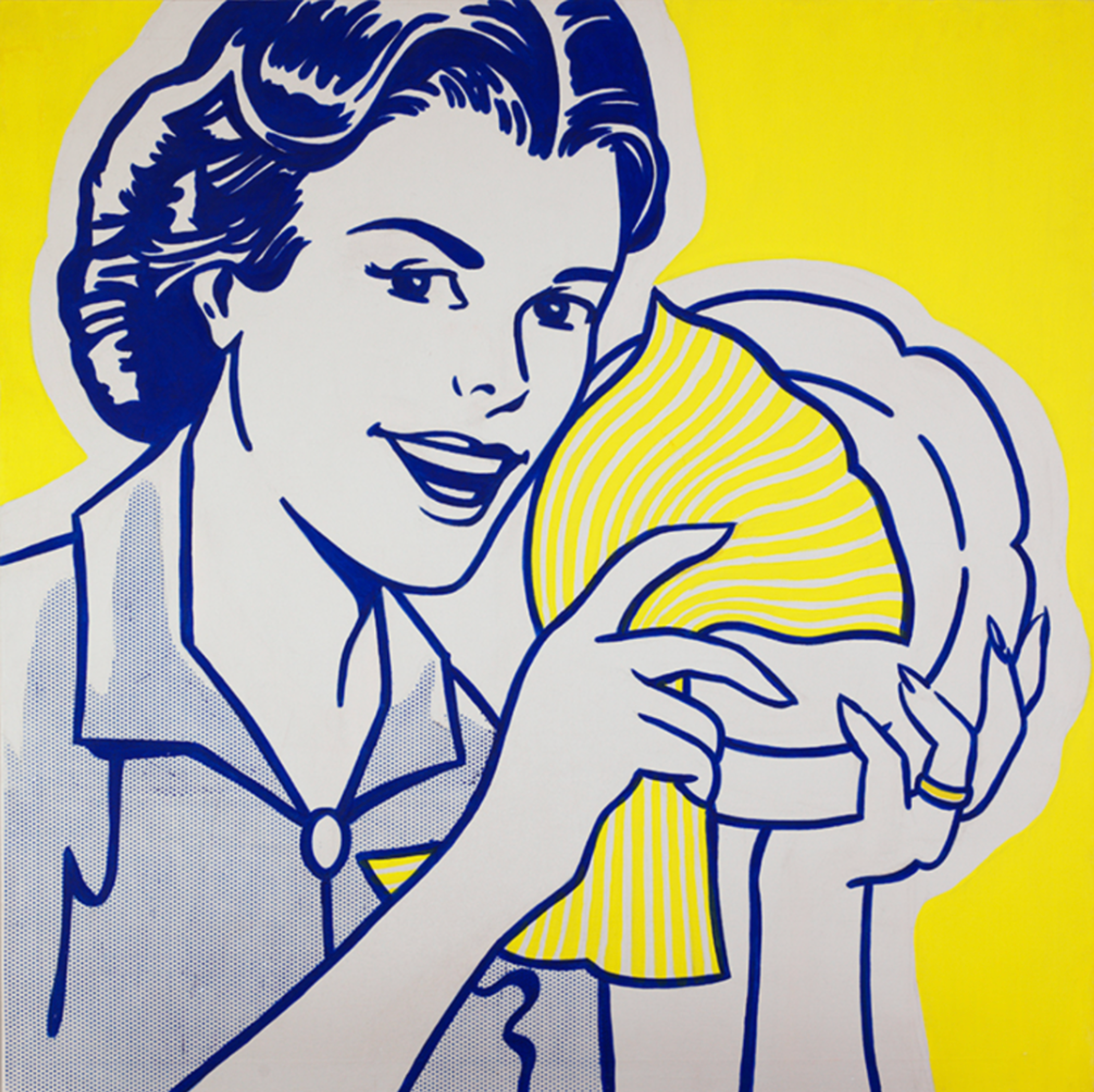 Woman With Dish Rag (Woman Drying Dish) by Roy Lichtenstein 