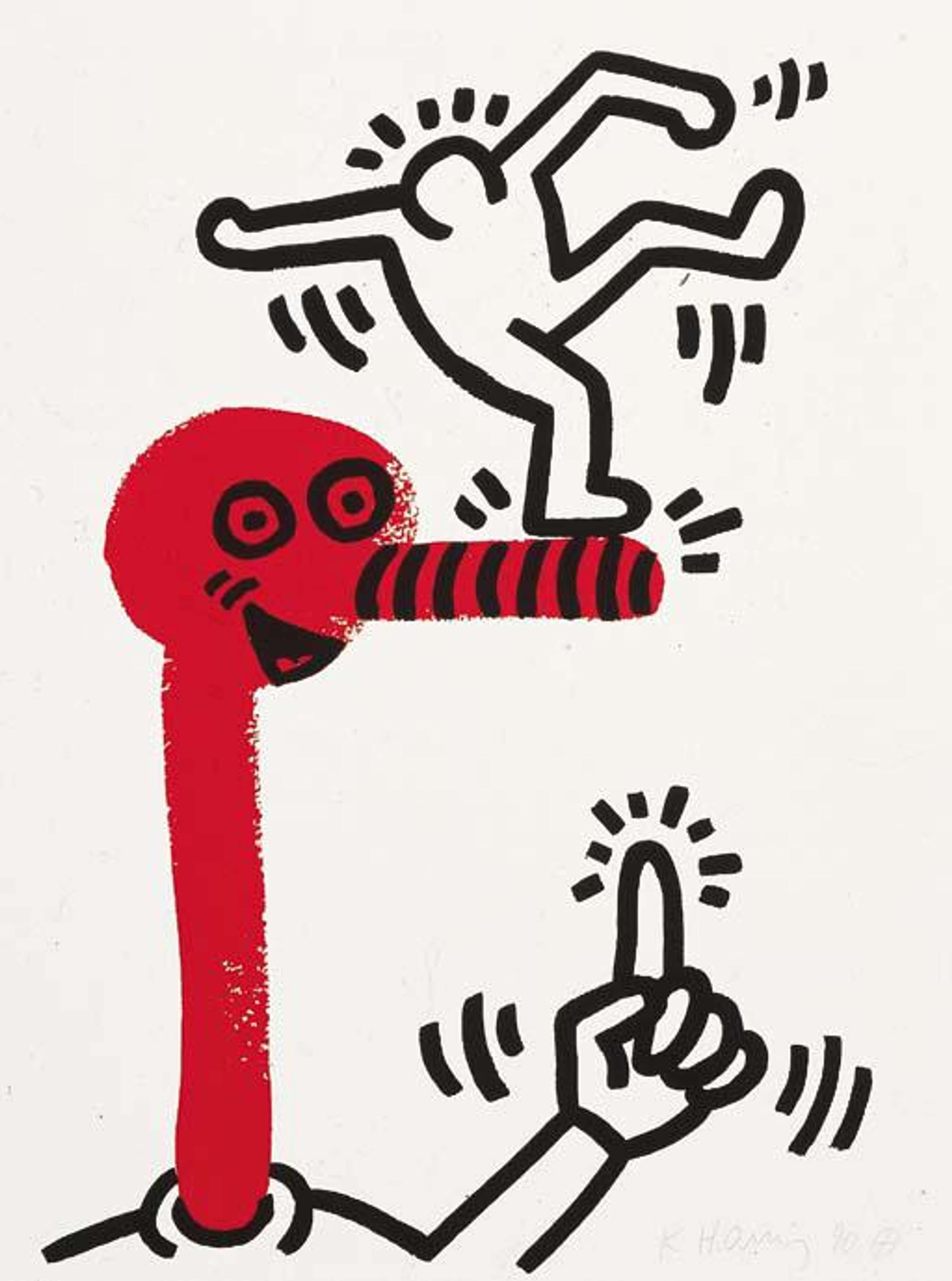 The Story Of Red And Blue (complete set) - Signed Print by Keith Haring 1989 - MyArtBroker