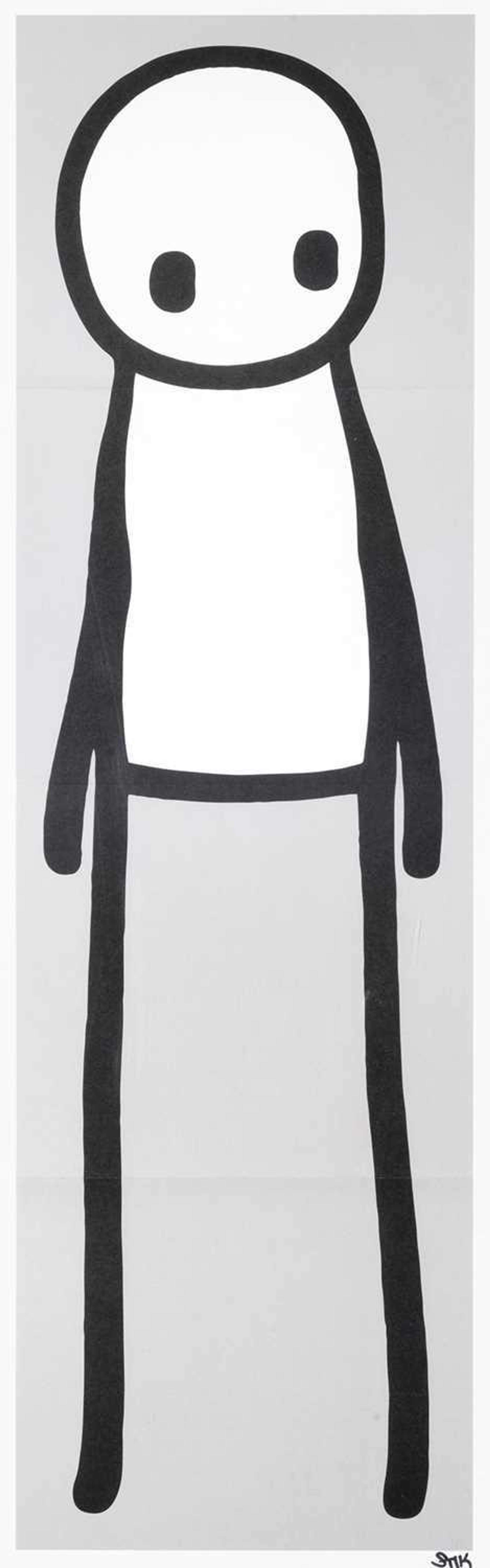 Standing Figure (grey) - Signed Print by Stik 2018 - MyArtBroker