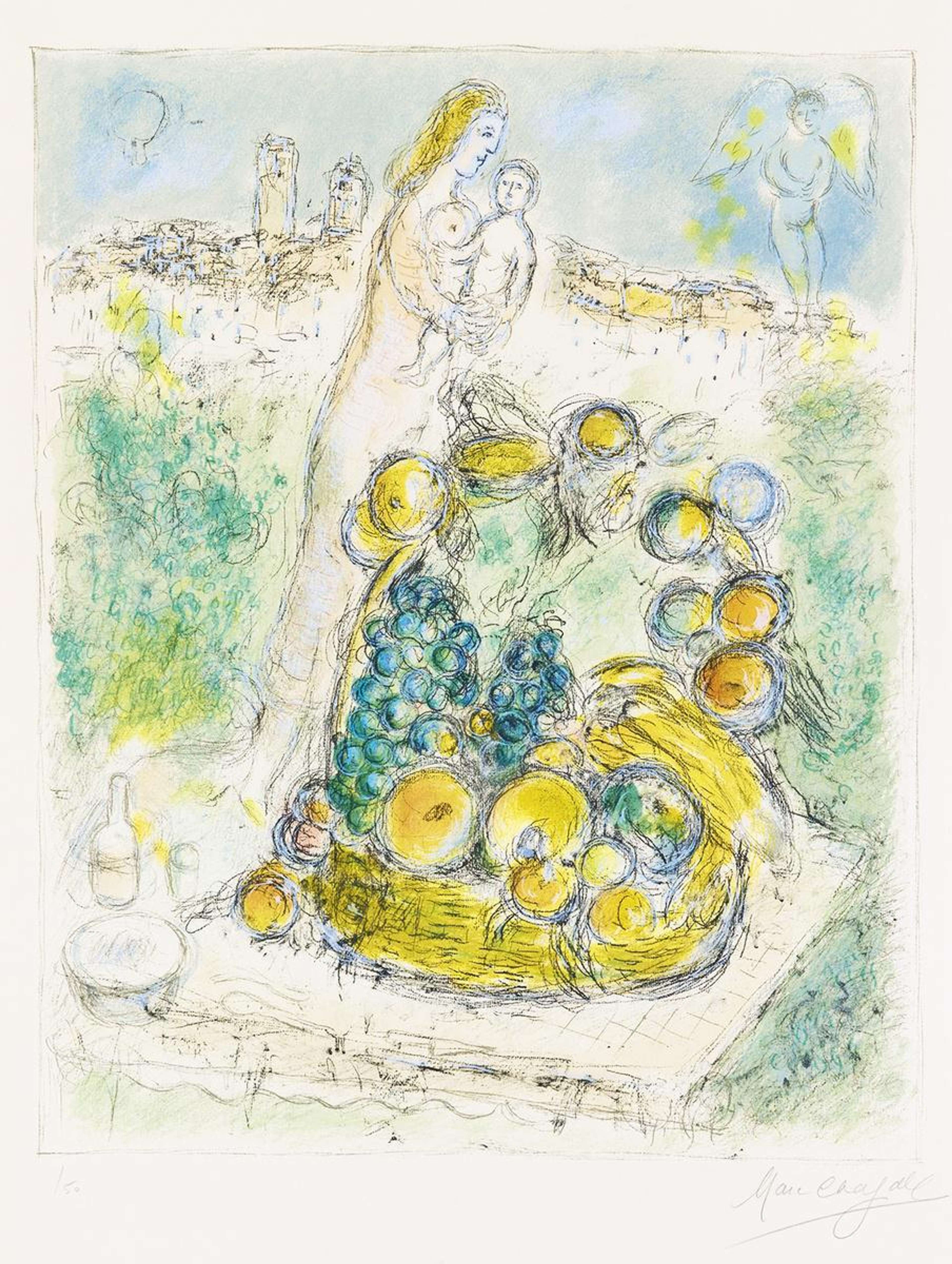 Le Grand Corbeille - Signed Print by Marc Chagall 1975 - MyArtBroker