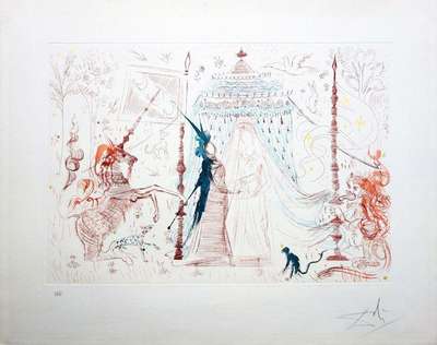Gala Mon Seul Désir (La Dame La Licorne) - Signed Print by Salvador Dali 1965 - MyArtBroker