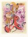 Marc Chagall: L'Écuyère Au Cheval Rouge - Signed Print