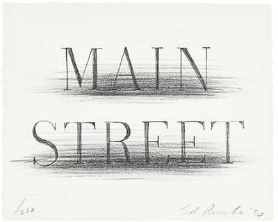 Main Street - Signed Print by Ed Ruscha 1990 - MyArtBroker
