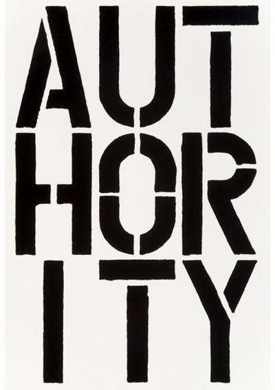 Authority - Unsigned Print by Christopher Wool 1989 - MyArtBroker