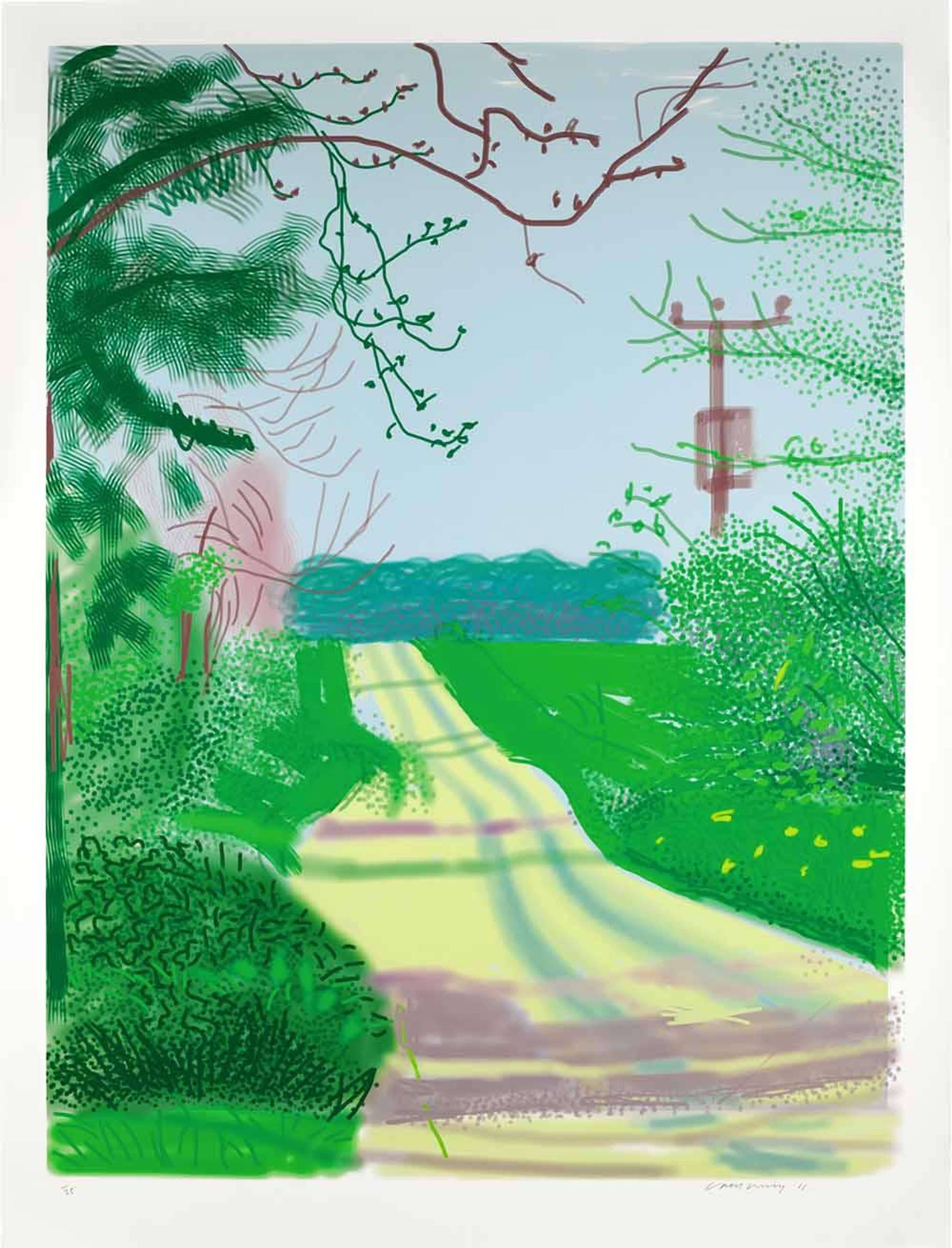 The Arrival Of Spring In Woldgate East Yorkshire 23rd April 2011 - Signed Print by David Hockney 2011 - MyArtBroker