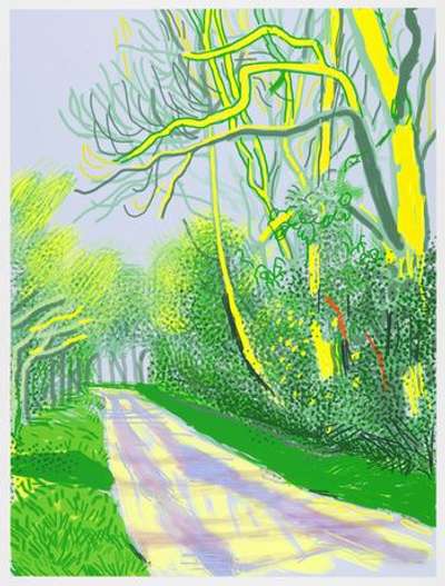 The Arrival Of Spring In Woldgate East Yorkshire 12th April 2011 - No. 2 - Signed Print by David Hockney 2011 - MyArtBroker