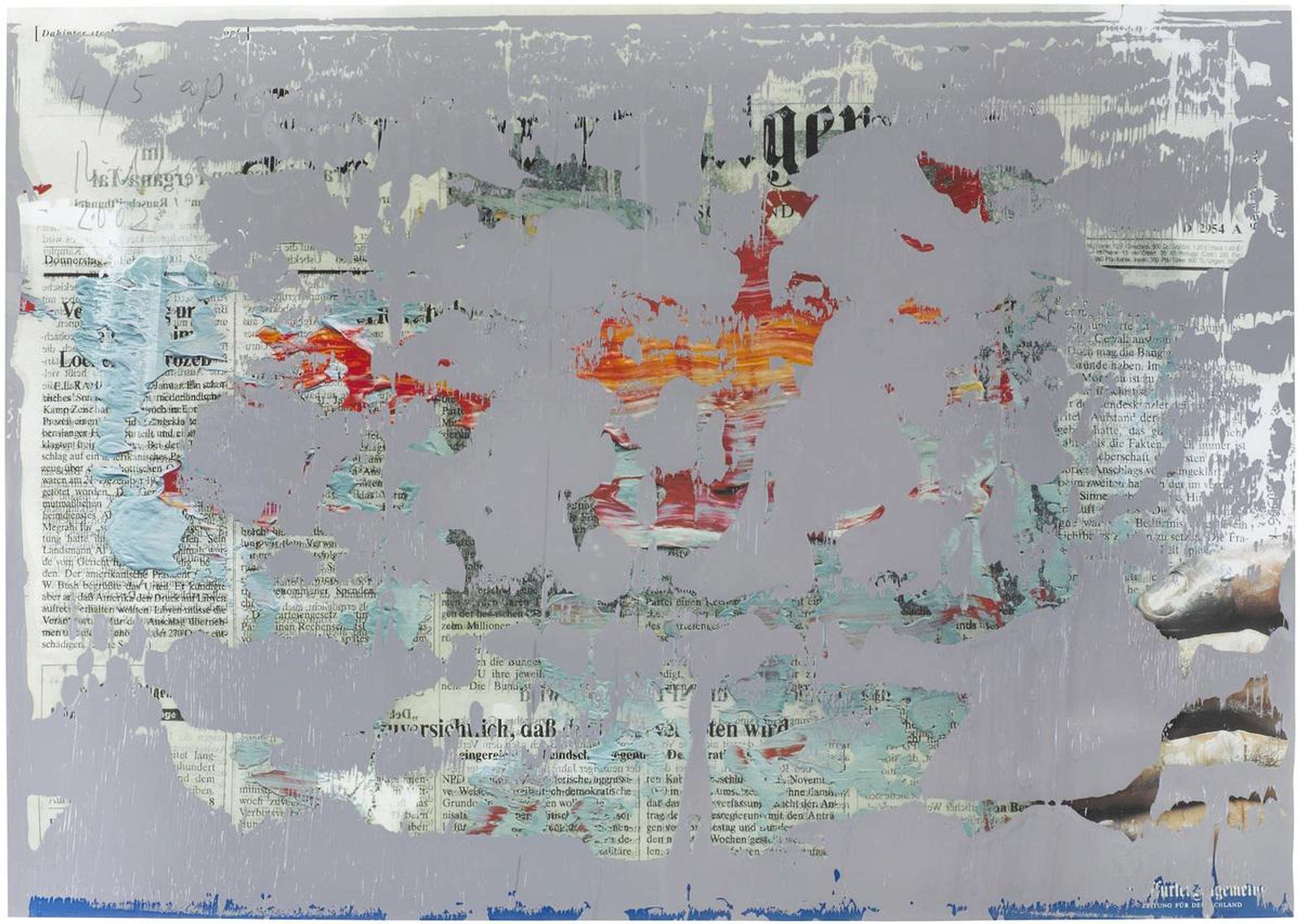 FAZ-Übermalung (FAZ Overpainted) - Signed Print by Gerhard Richter 2002 - MyArtBroker