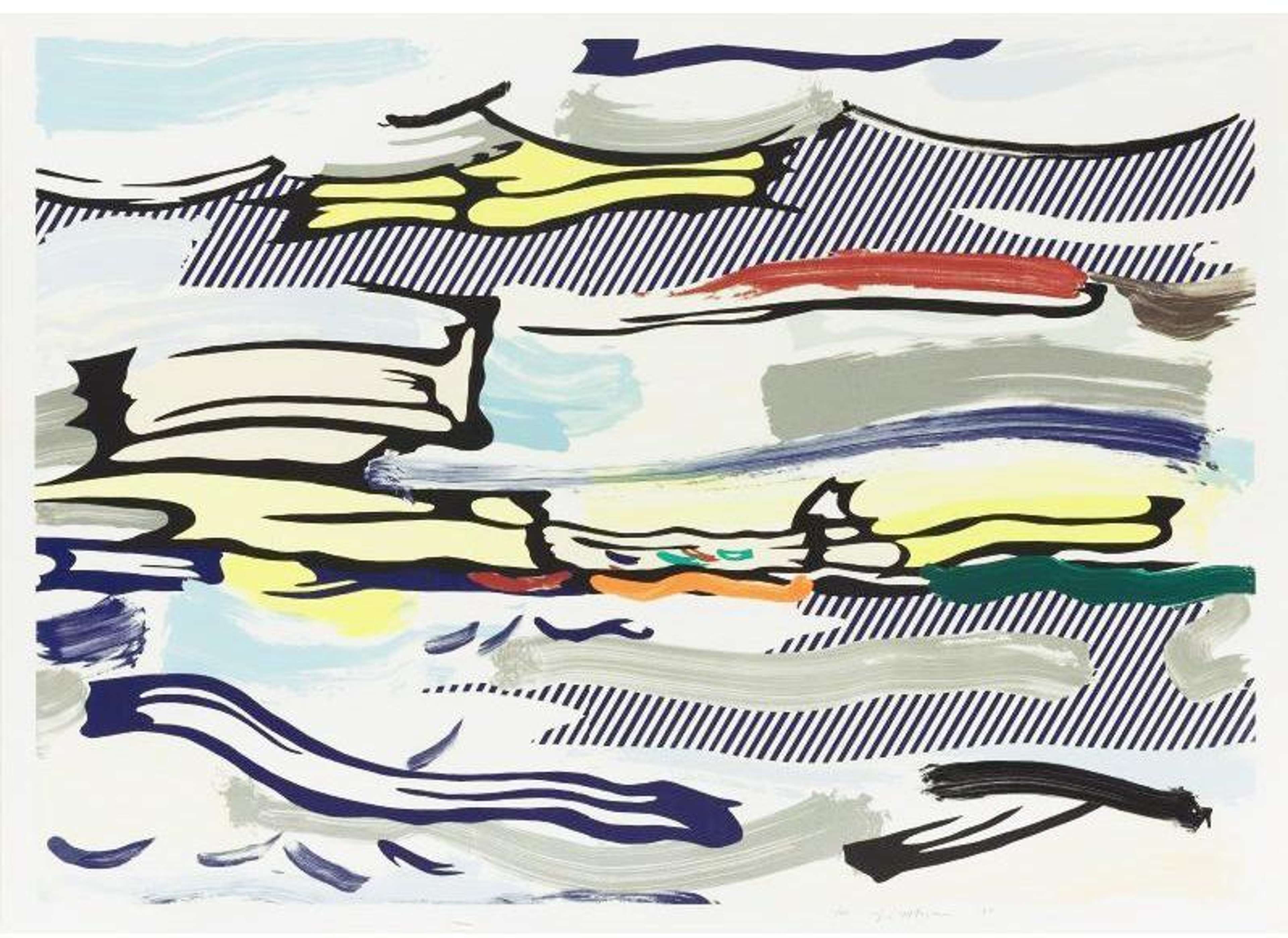 Seascape - Signed Mixed Media by Roy Lichtenstein 1985 - MyArtBroker