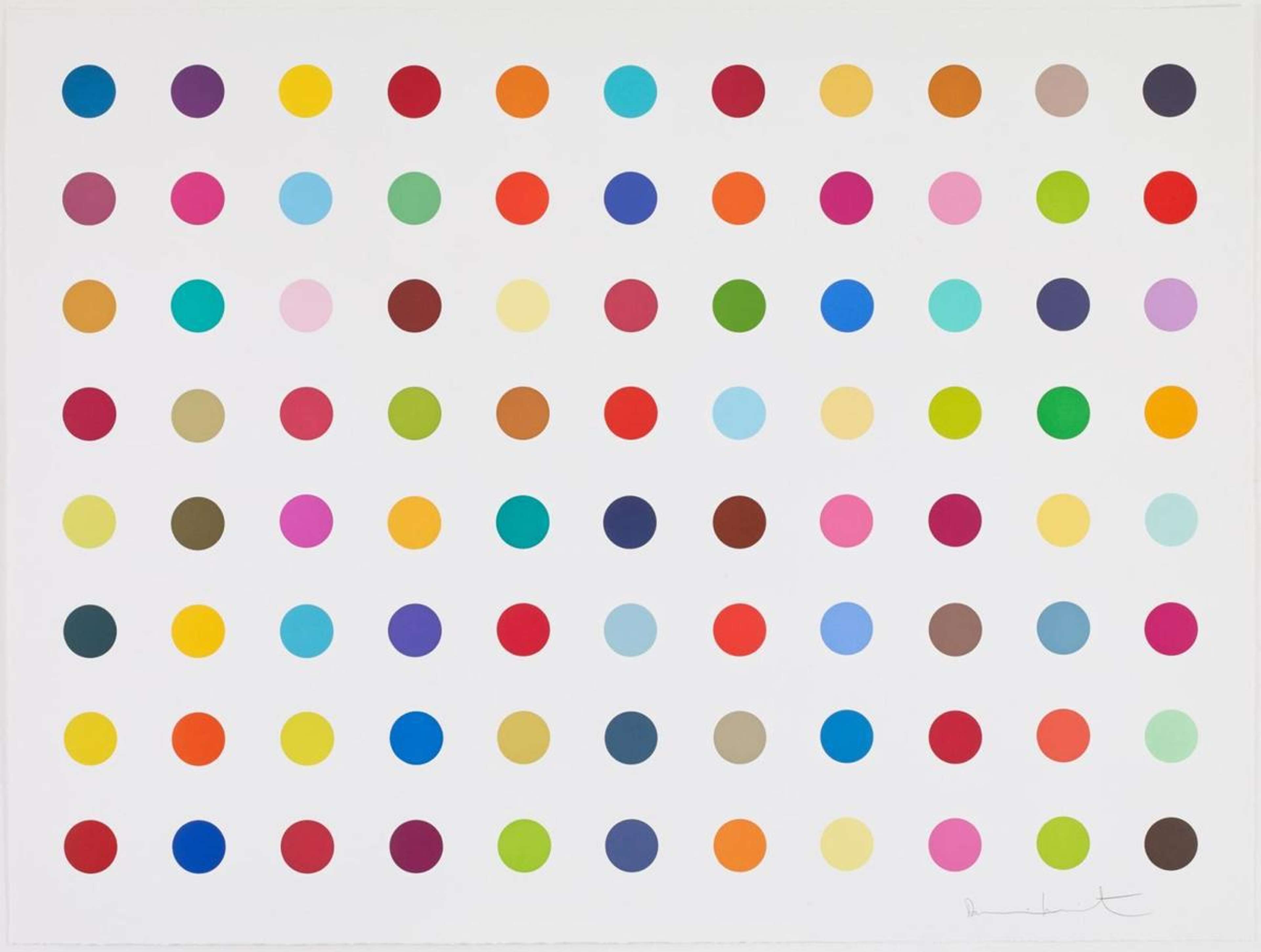 M-Fluorobenzylamine - Signed Print by Damien Hirst 2018 - MyArtBroker