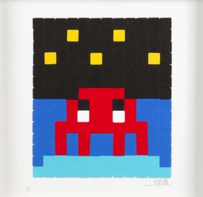 Space One (red) - Signed Print by Invader 2013 - MyArtBroker