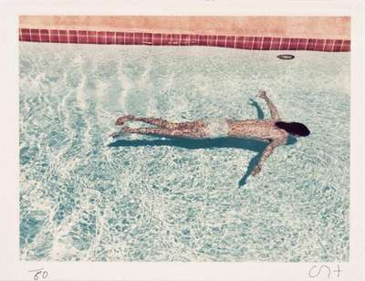 John St Clair Swimming - Signed Print by David Hockney 1973 - MyArtBroker