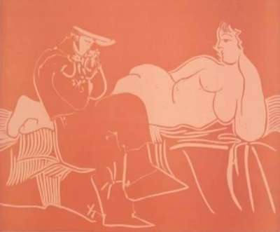 L’Aubade Avec Femme Accoudee - Signed Print by Pablo Picasso 1959 - MyArtBroker