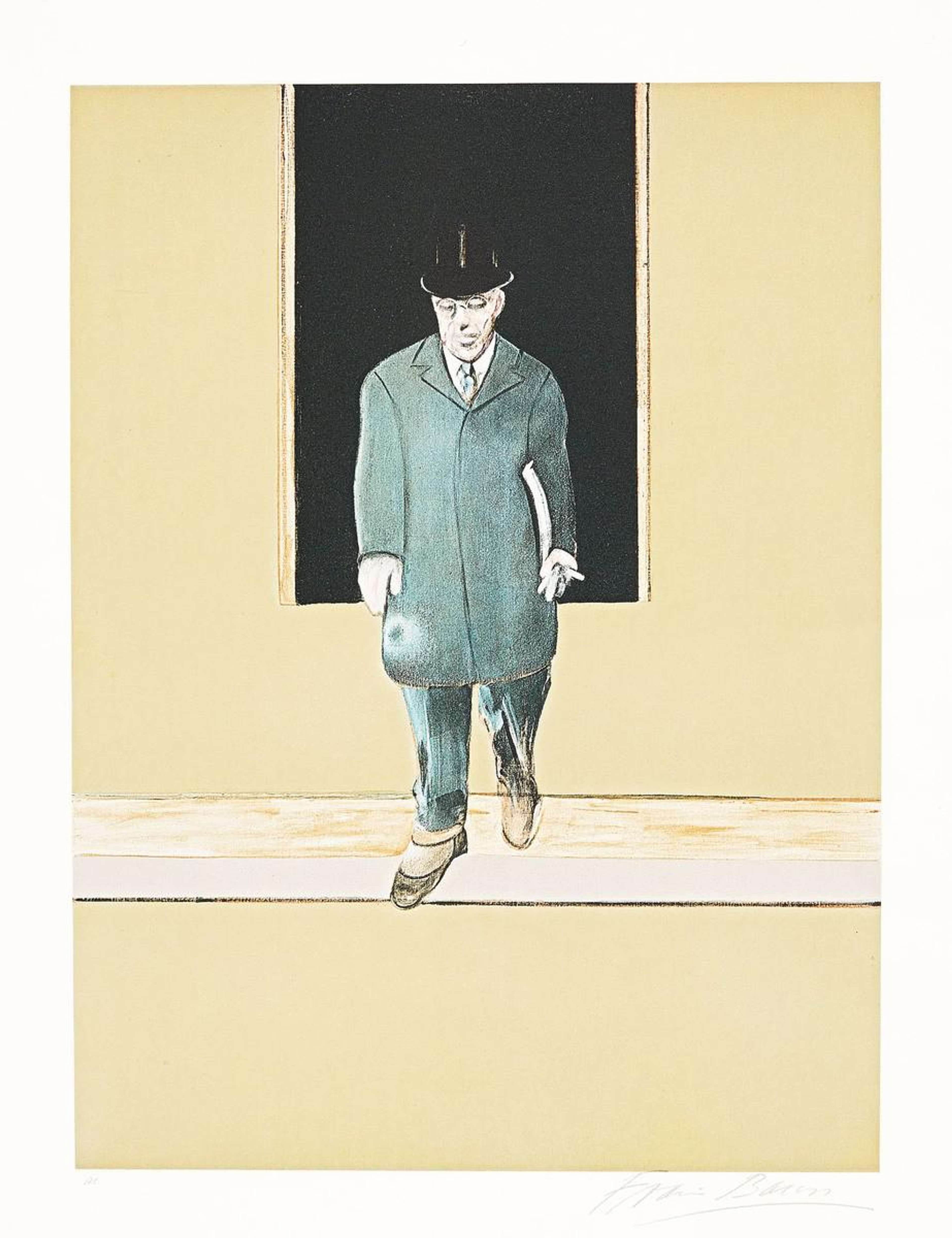 Triptych 1986 - 1987 Woodrow Wilson (left panel) - Signed Print by Francis Bacon 1986 - MyArtBroker