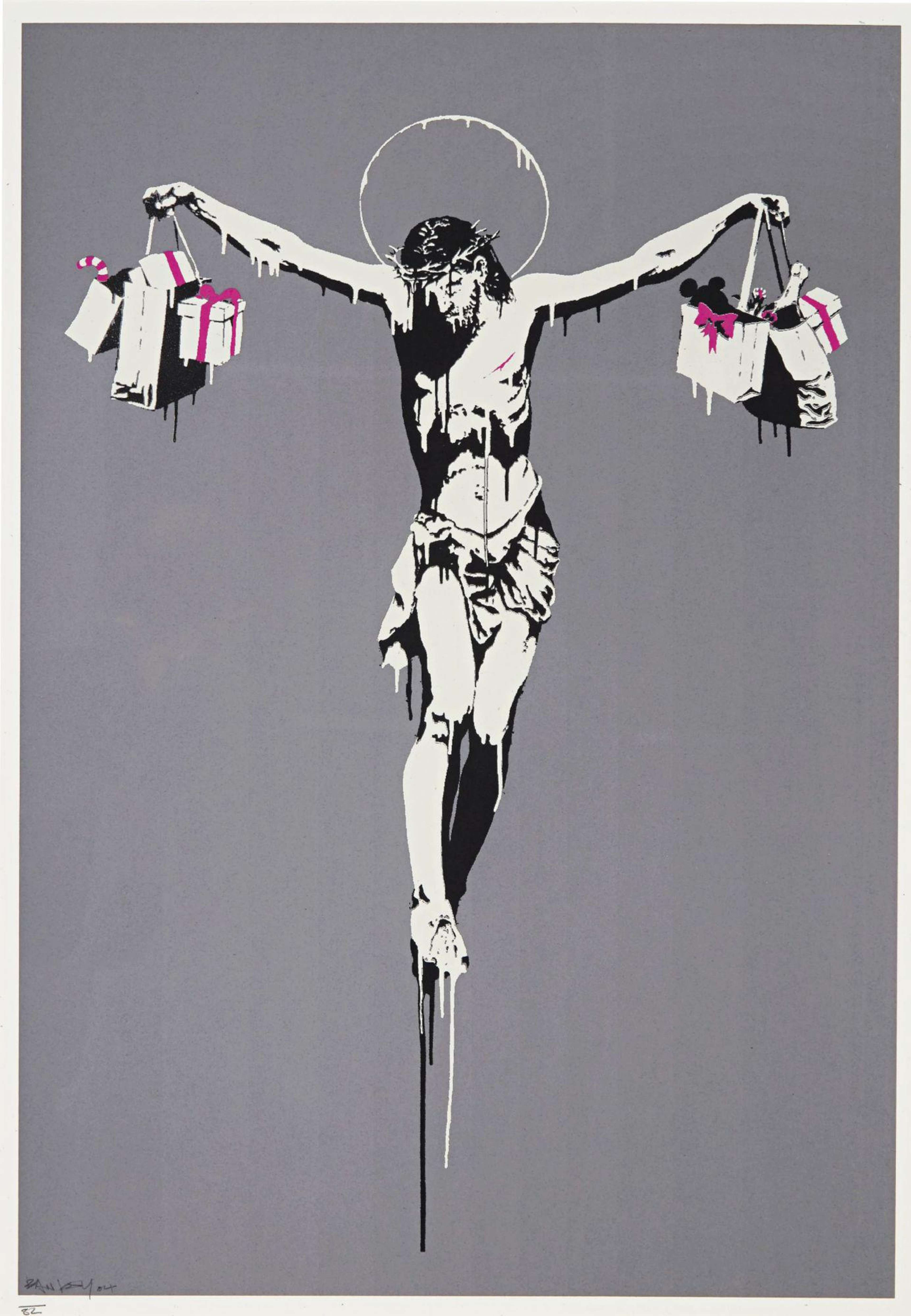 Christ with Shopping Bags by Banksy 