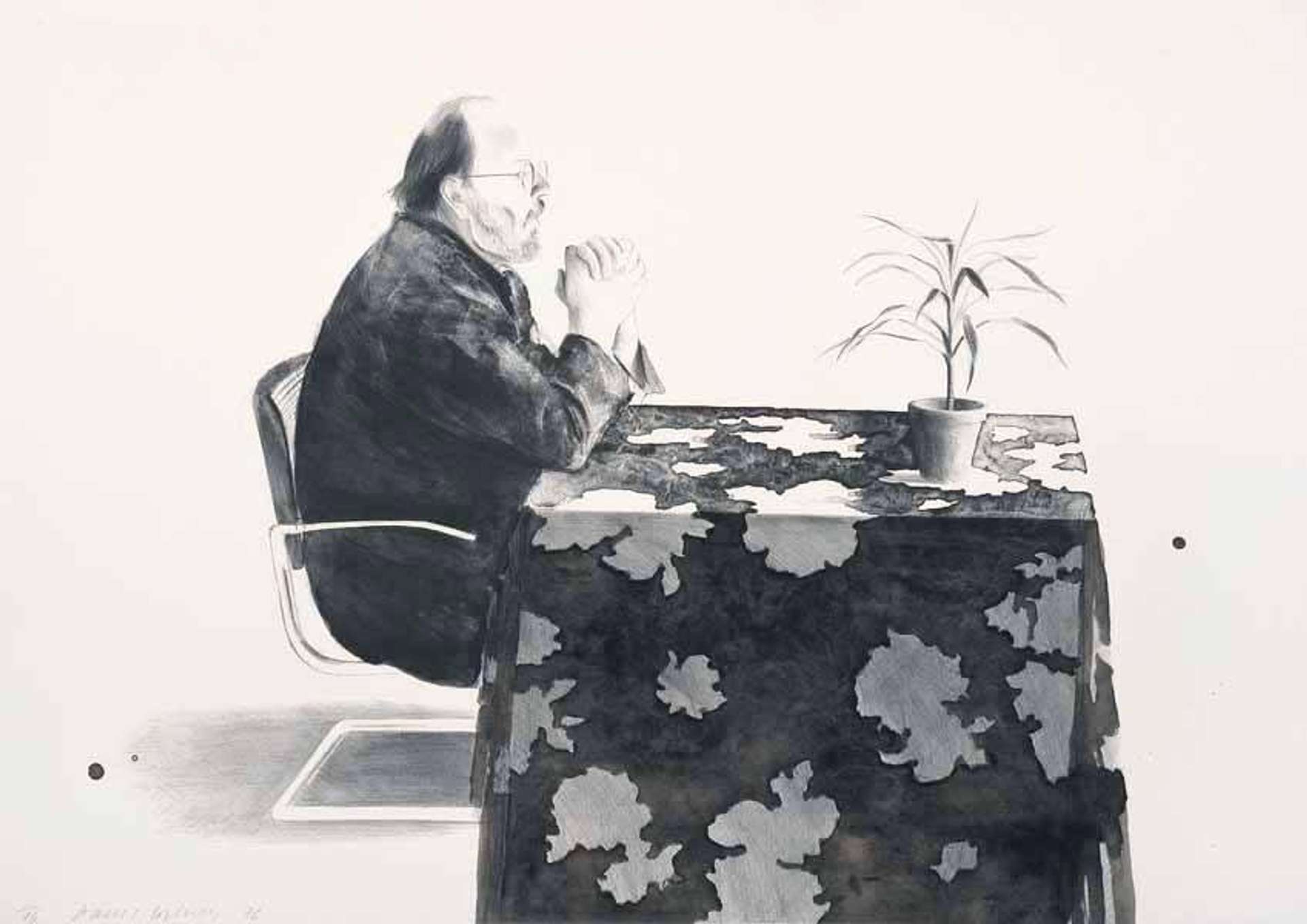 Henry At The Table - Signed Print