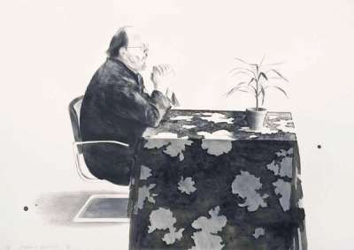 Henry At The Table - Signed Print by David Hockney 1976 - MyArtBroker