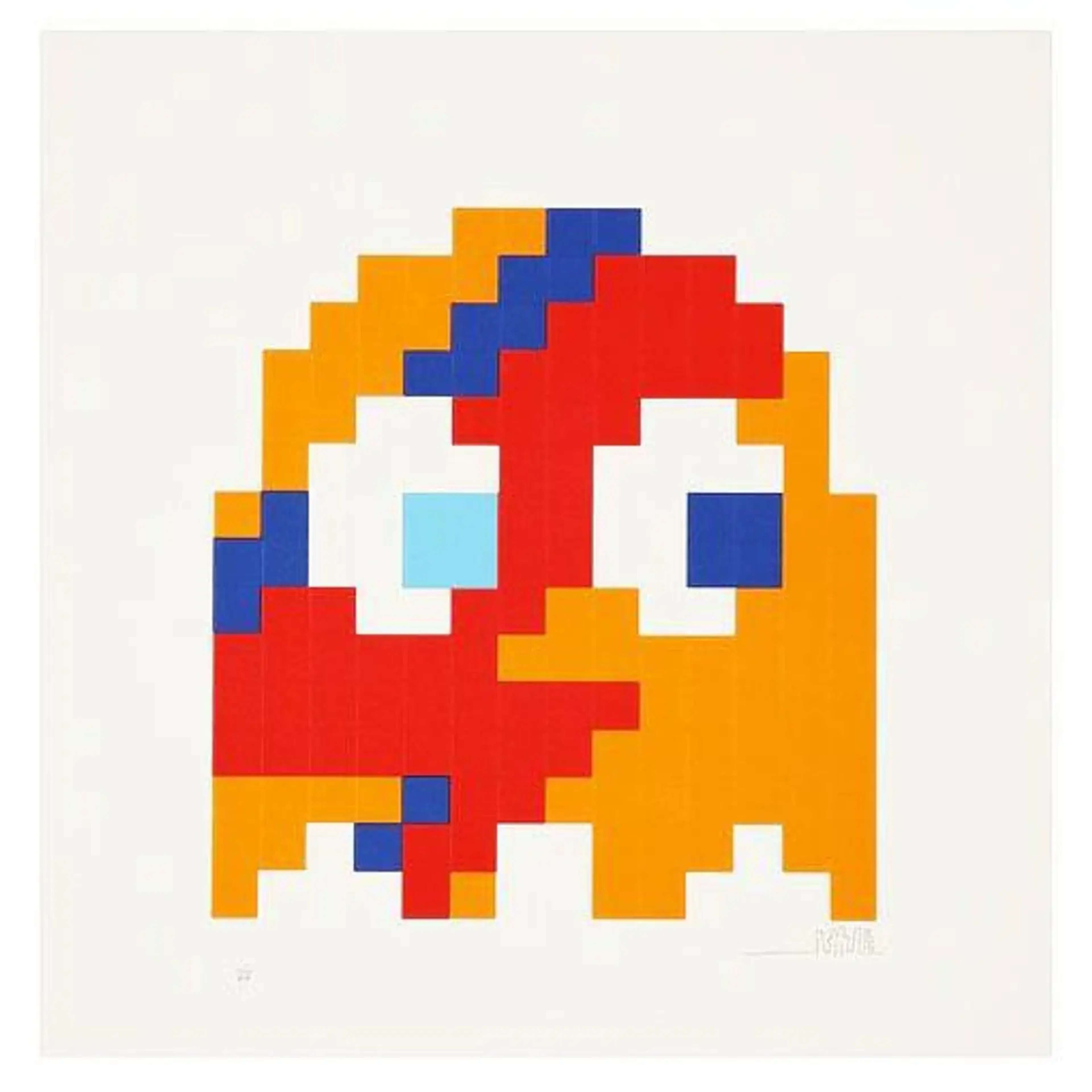 Aladdin Sane (orange) by Invader